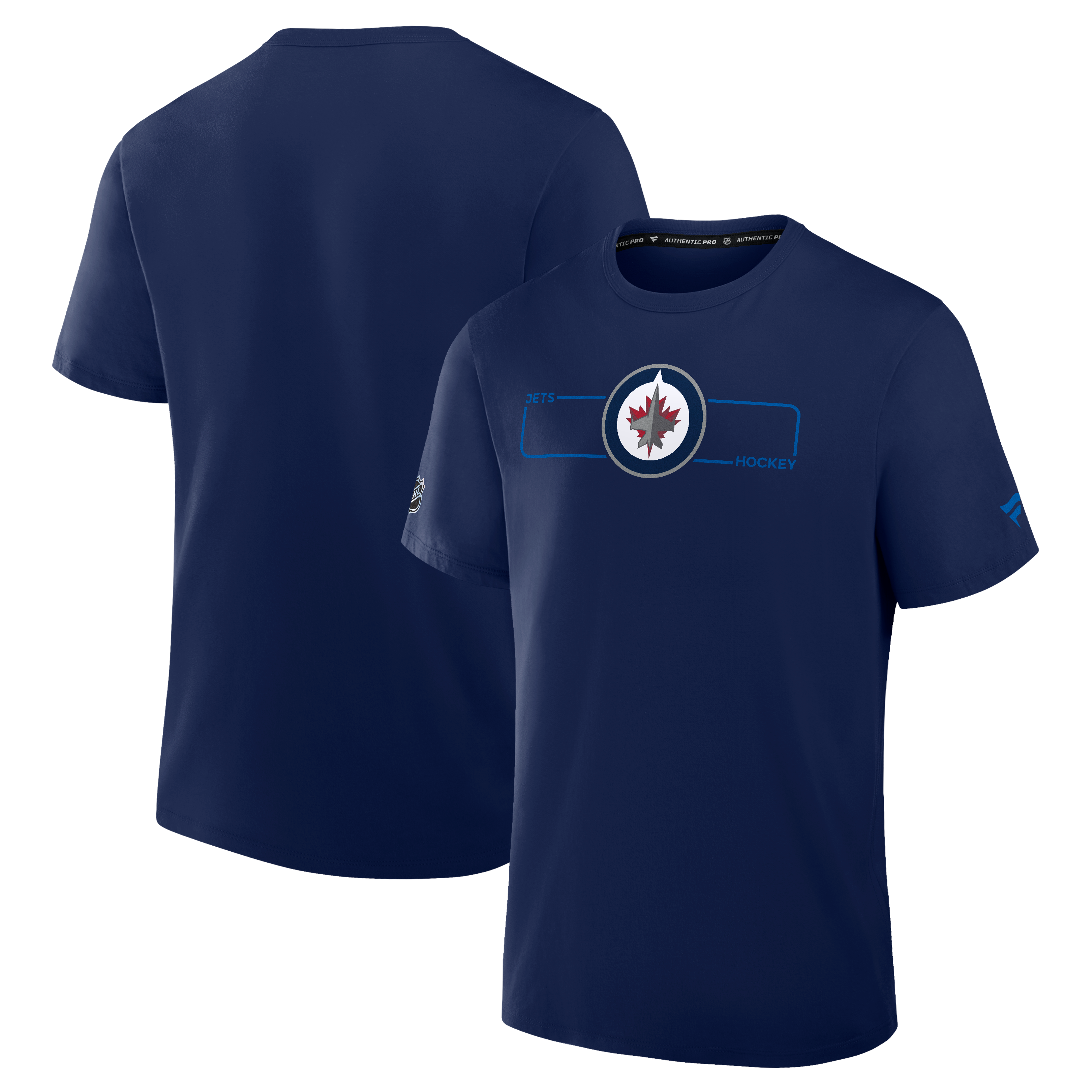 Men's Fanatics Navy Winnipeg Jets Authentic Pro Primary Logo T-Shirt