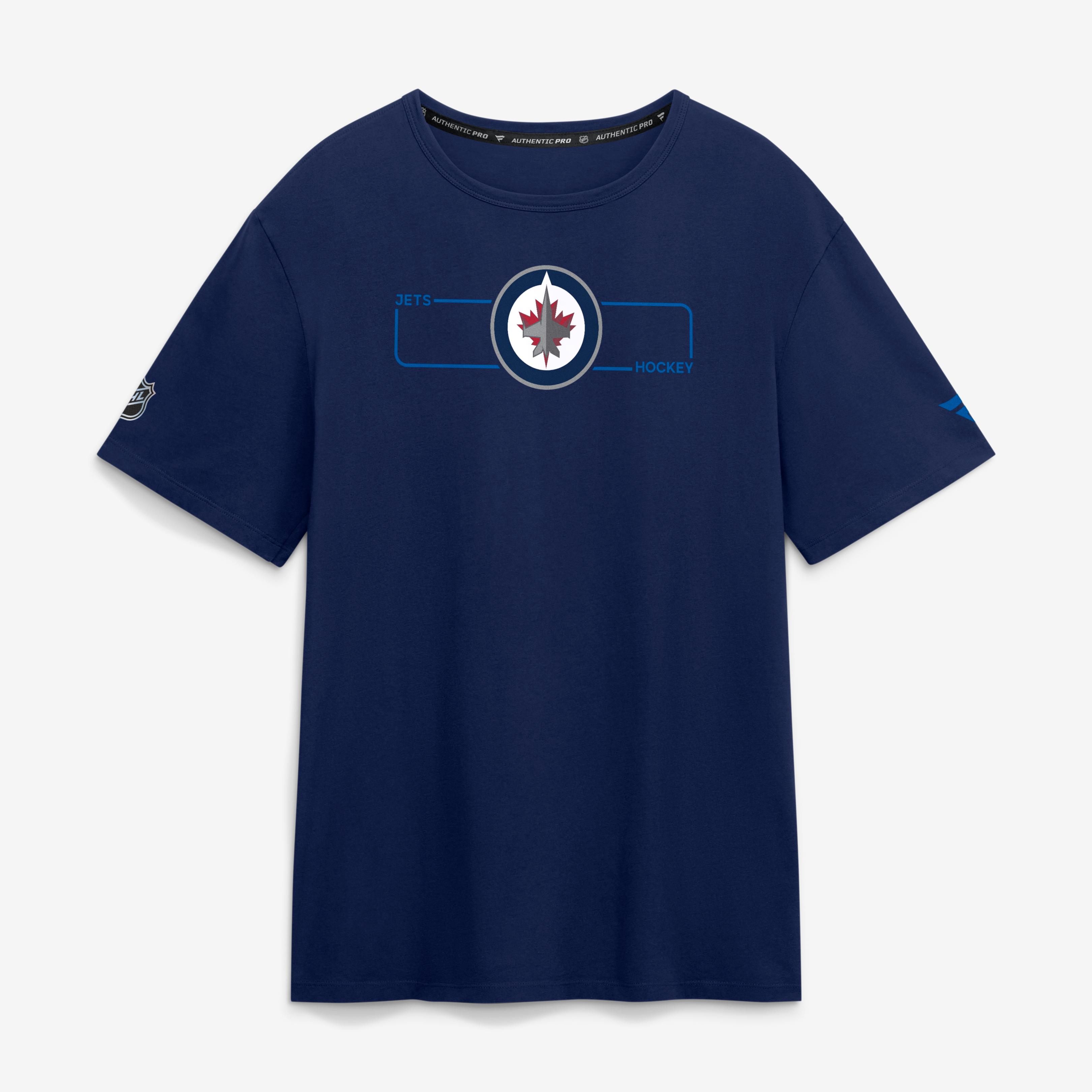 Men's Fanatics Navy Winnipeg Jets Authentic Pro Primary Logo T-Shirt