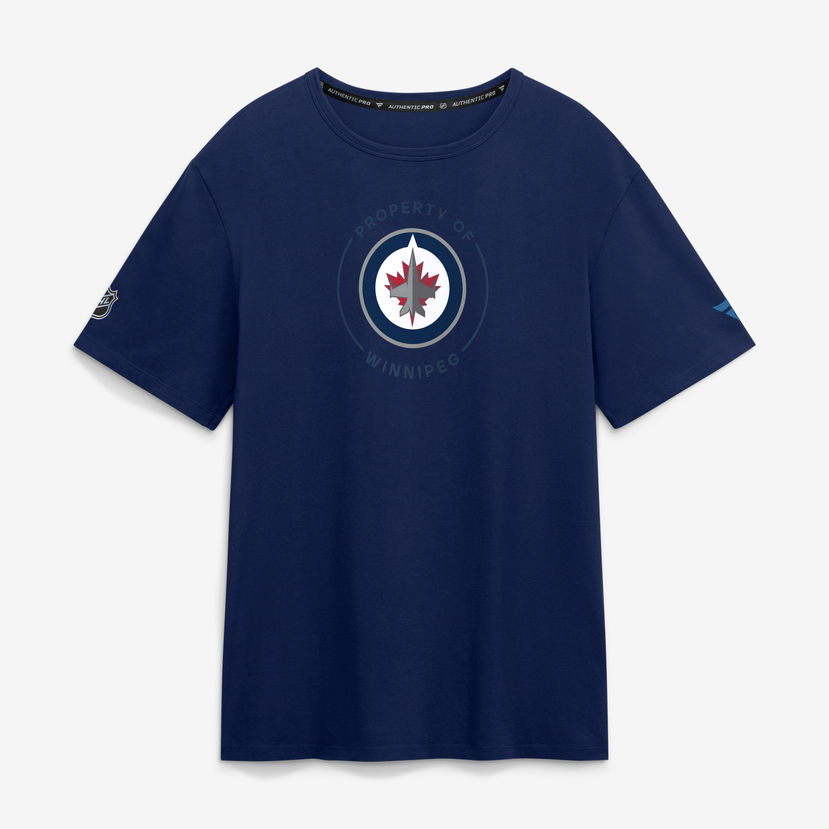 T-shirt authentique Fanatics bleu marine Winnipeg Jets pour homme