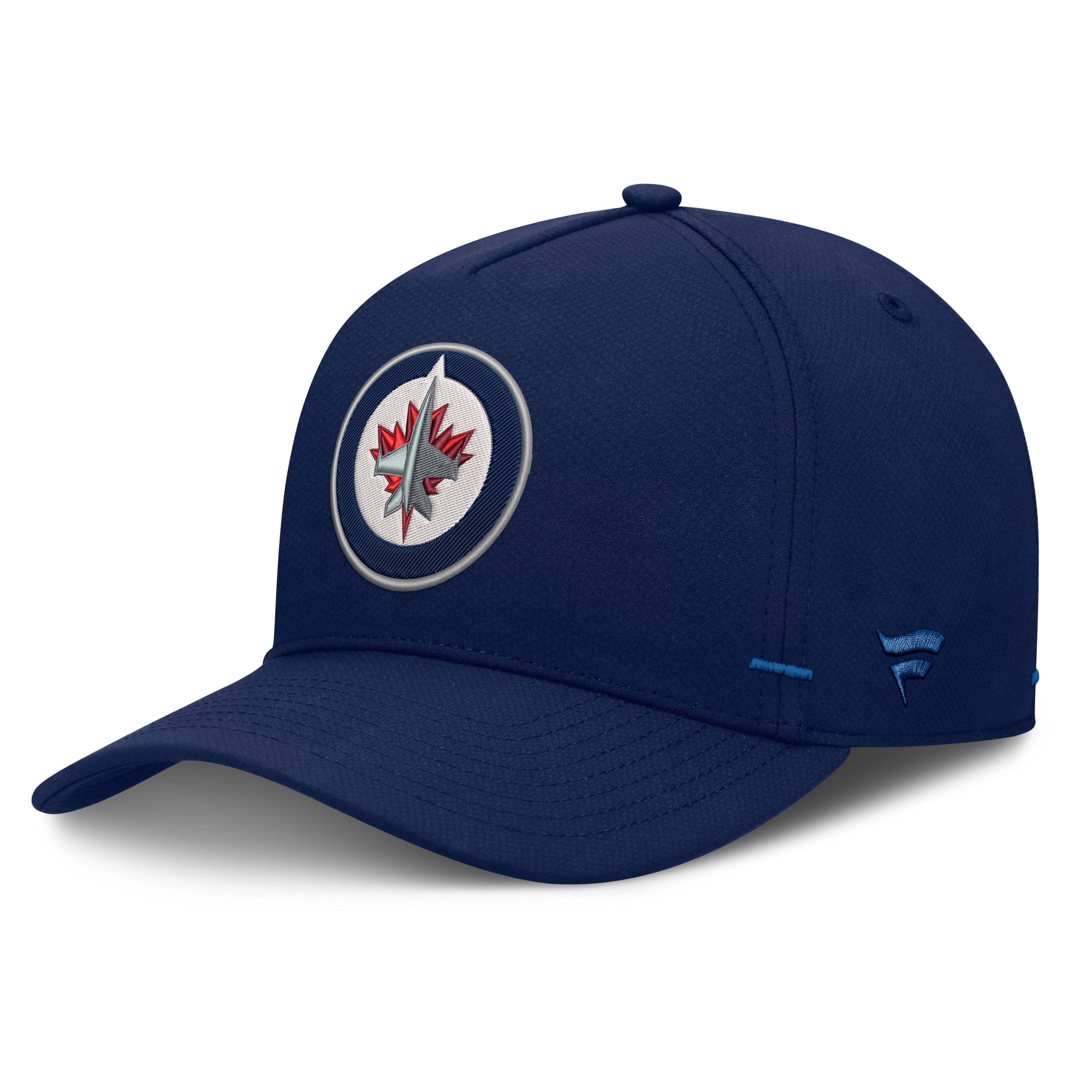 Casquette ajustable Fanatics bleu marine Winnipeg Jets Authentic Pro Rink Bar Tacks pour homme