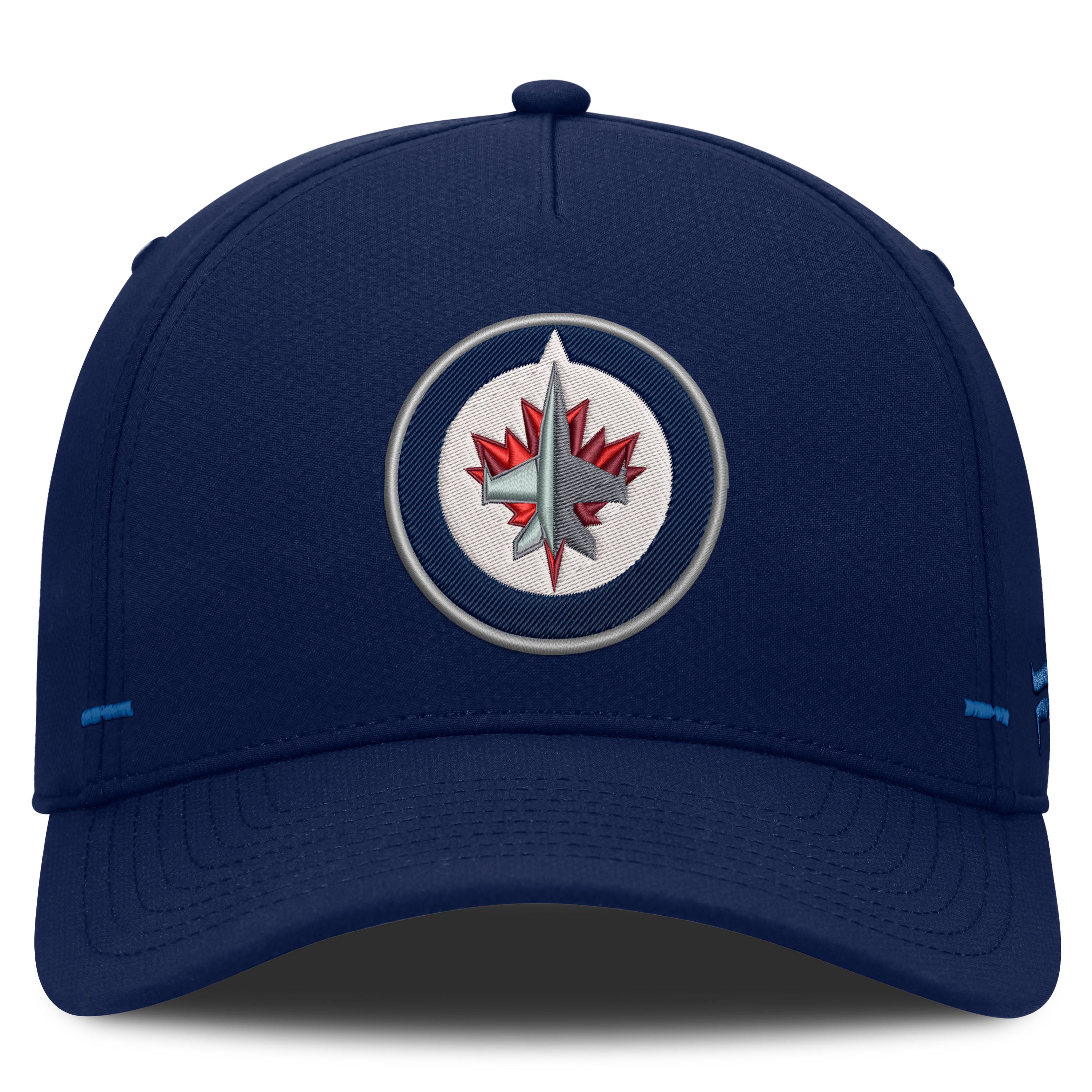Casquette ajustable Fanatics bleu marine Winnipeg Jets Authentic Pro Rink Bar Tacks pour homme