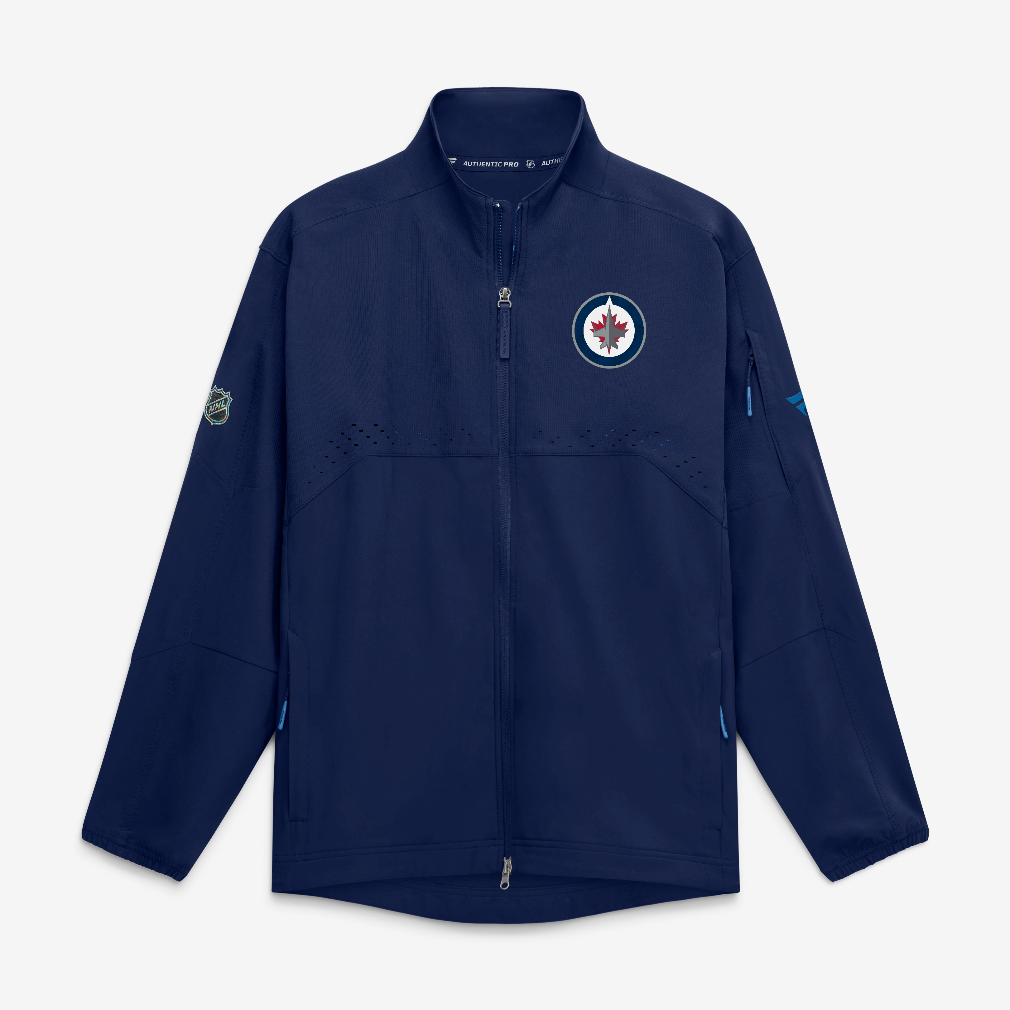 Men's Fanatics Navy Winnipeg Jets Authentic Pro Rink Coaches Jacket