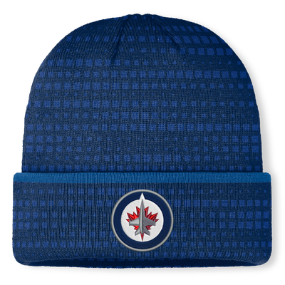Bonnet tricoté à revers Winnipeg Jets Fanatics Authentic Pro Rink - Bleu marine