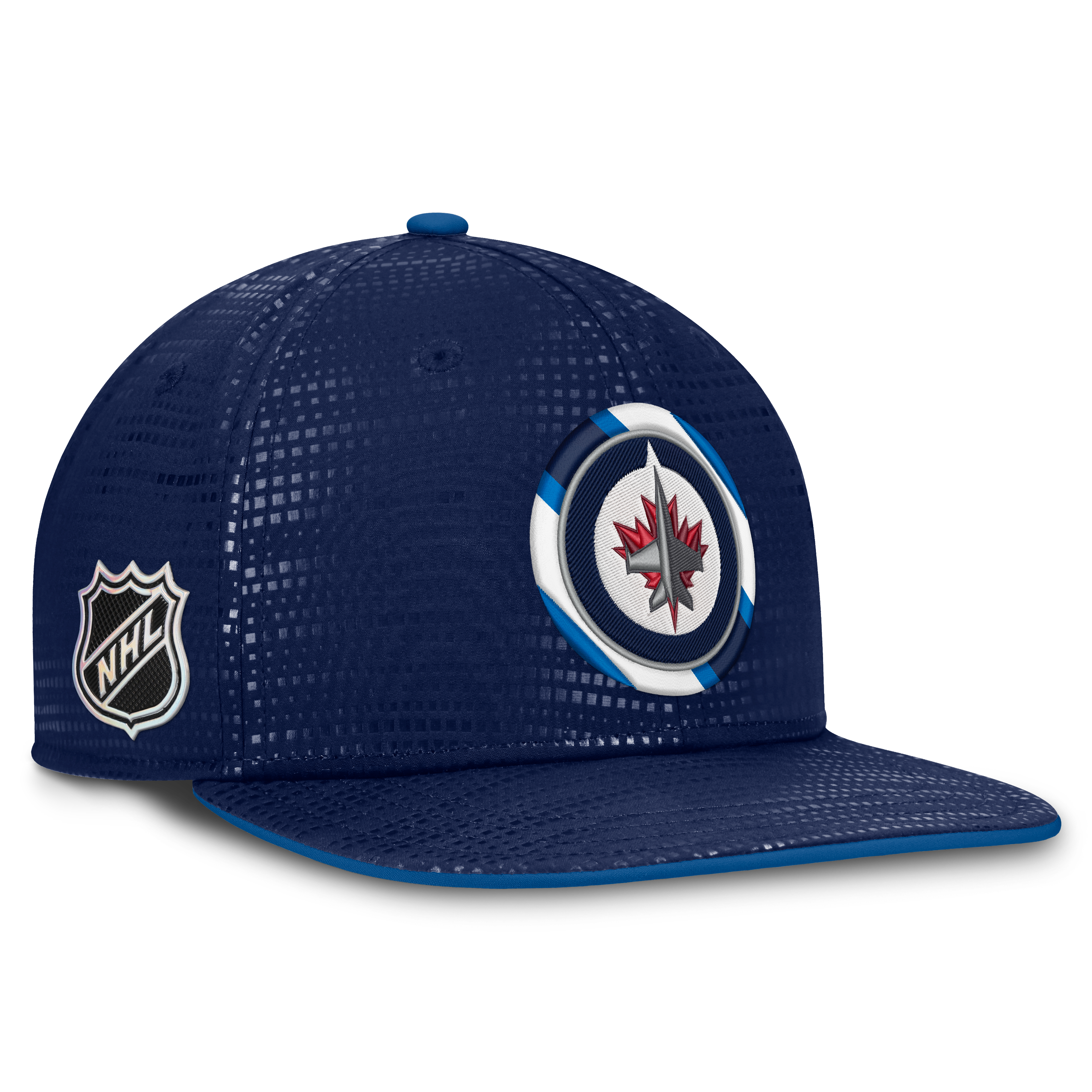 Men's Fanatics Navy Winnipeg Jets Authentic Pro Rink Square Visor Snapback Hat
