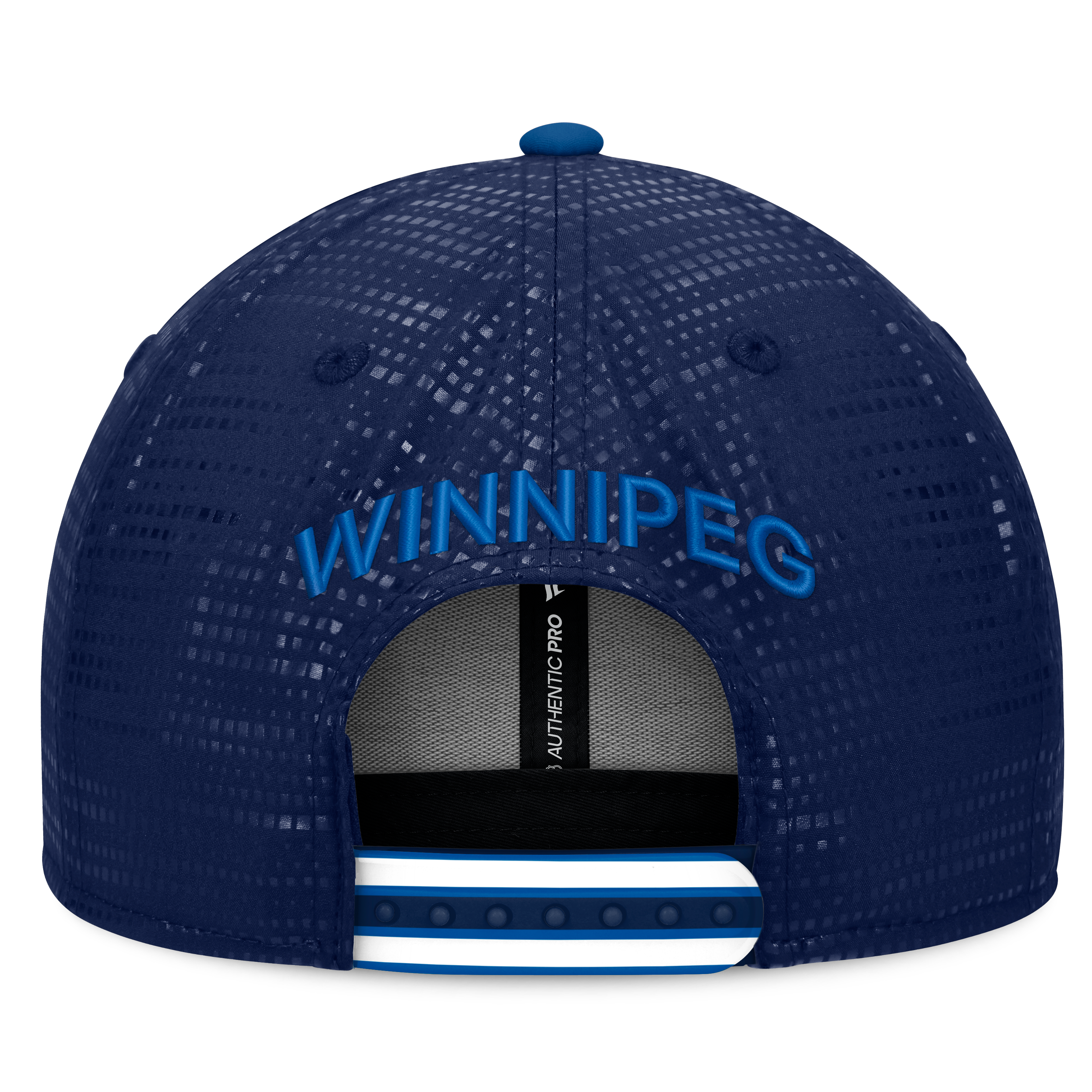 Men's Fanatics Navy Winnipeg Jets Authentic Pro Rink Square Visor Snapback Hat