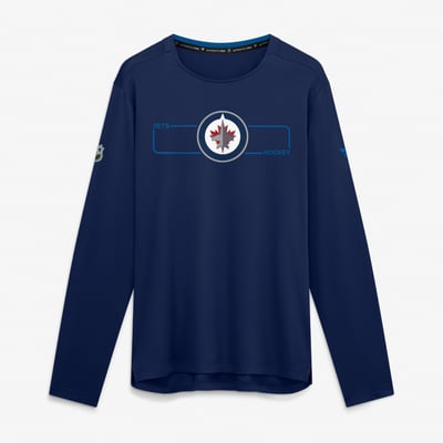 Men's Winnipeg Jets Fanatics Navy Authentic Pro Rink Tech Long Sleeve T-Shirt