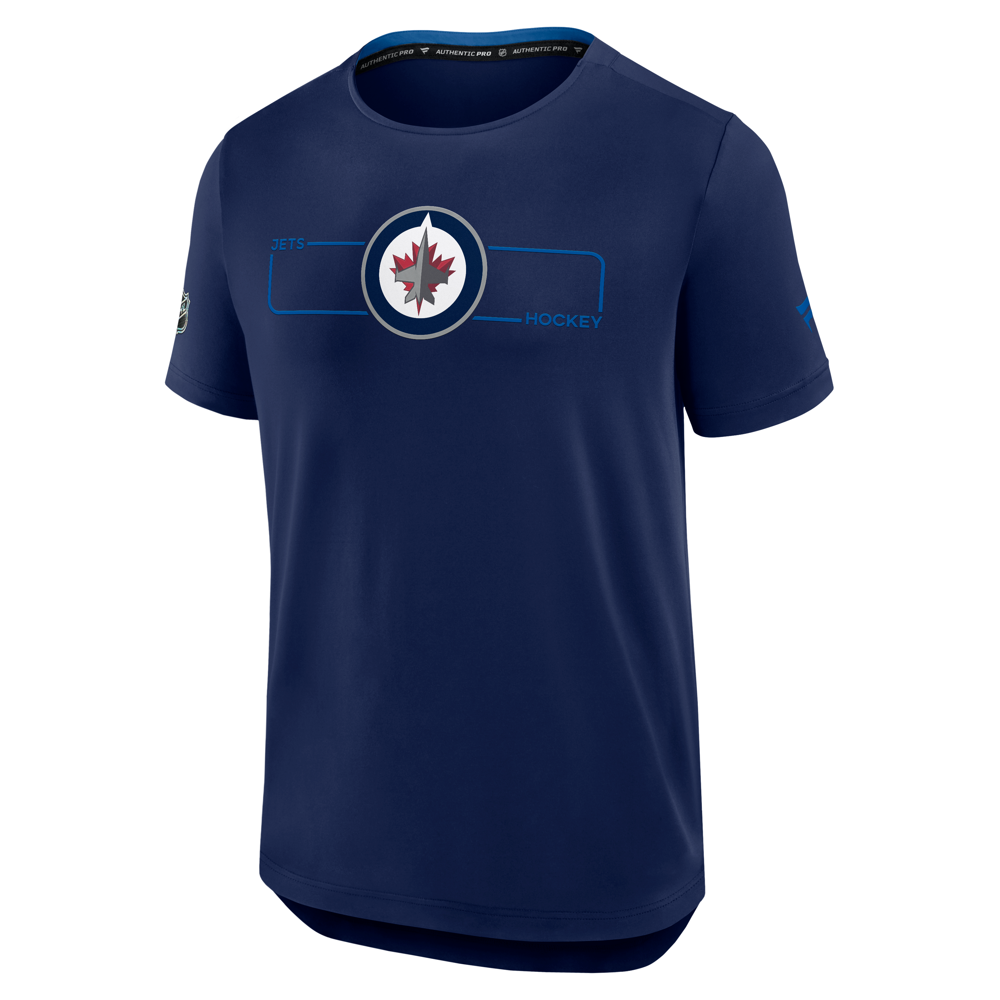 Men's Fanatics Navy Winnipeg Jets Authentic Pro Rink Tech T-Shirt