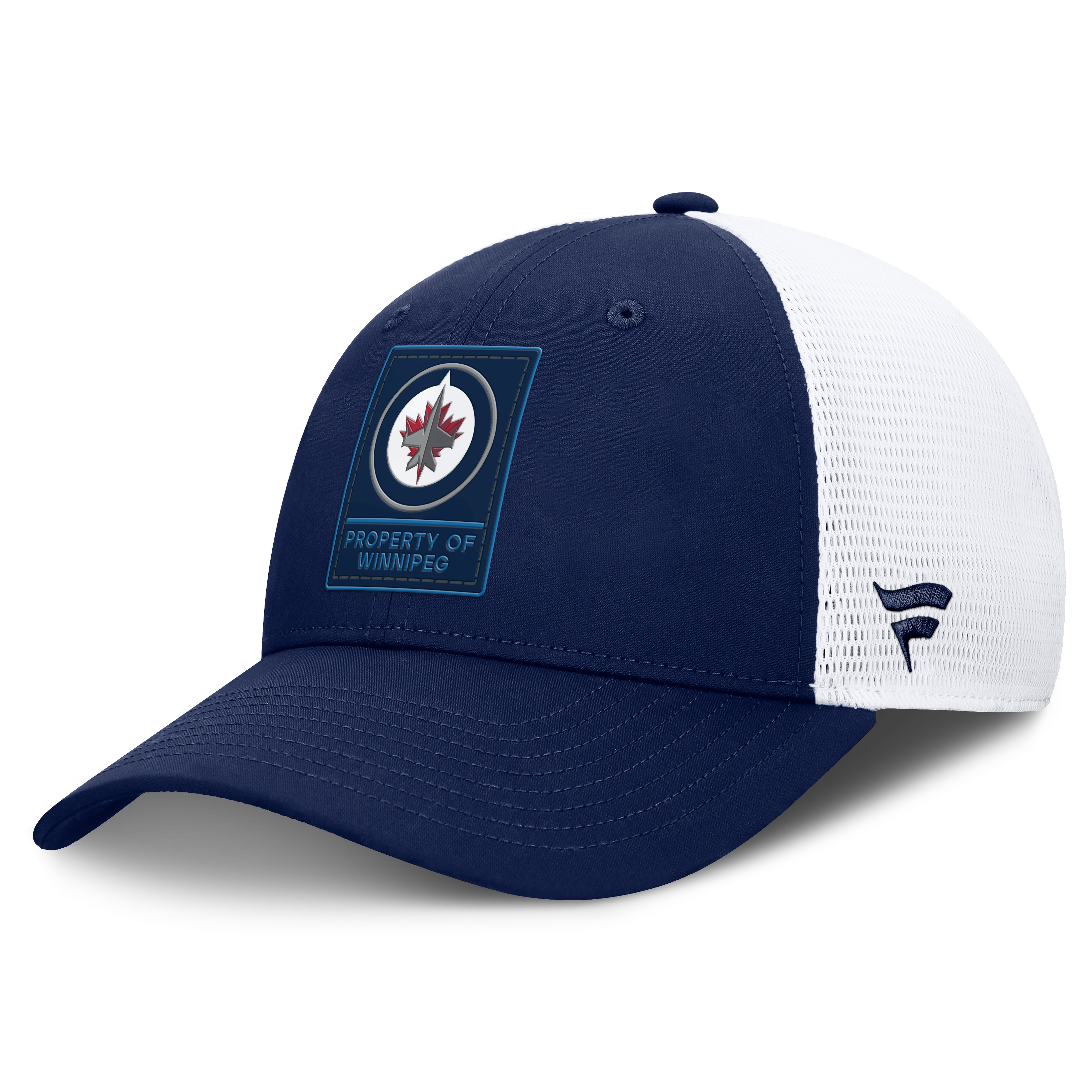 Men's Fanatics Navy Winnipeg Jets Authentic Pro Train Adjustable Meshback Hat