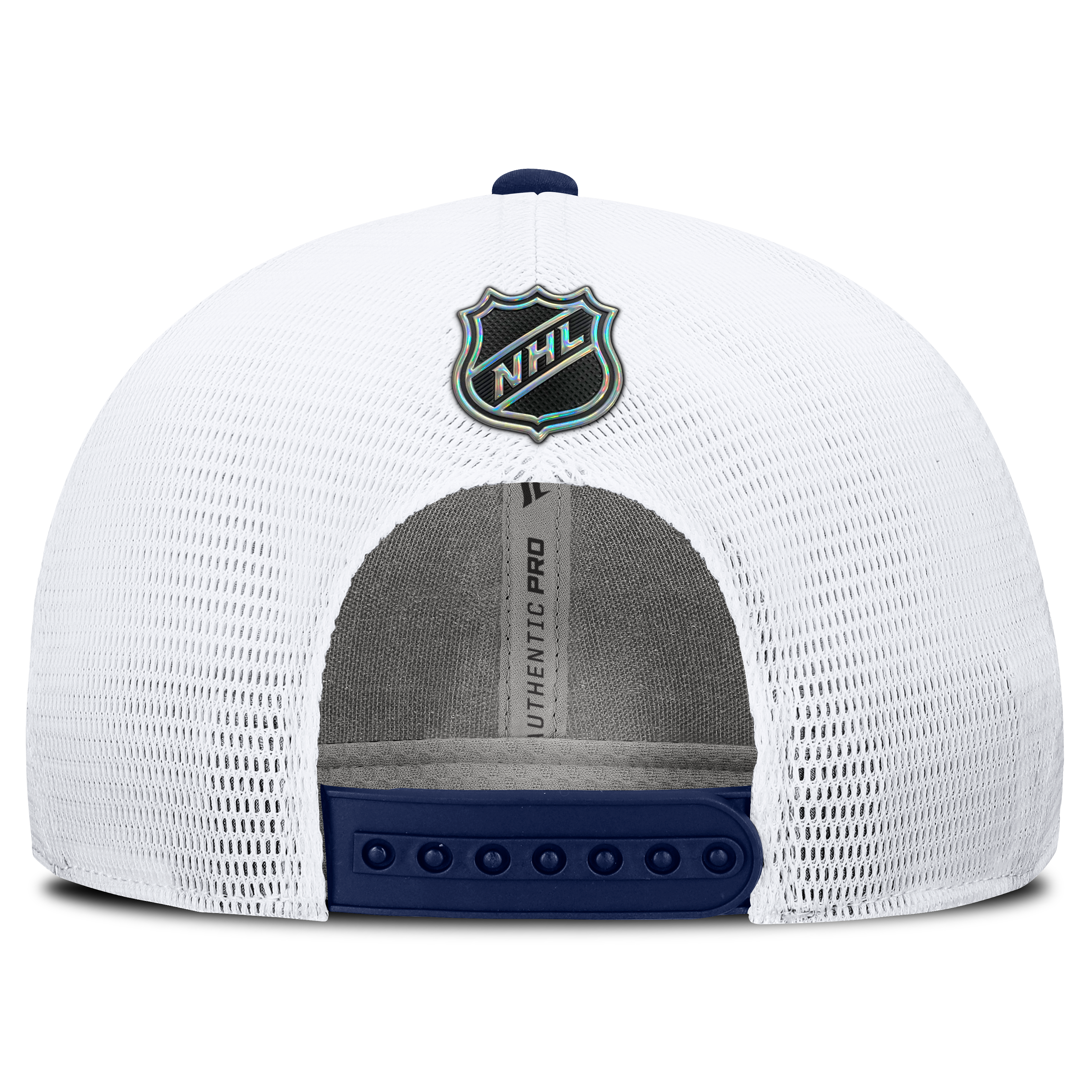 Men's Fanatics Navy Winnipeg Jets Authentic Pro Train Adjustable Meshback Hat