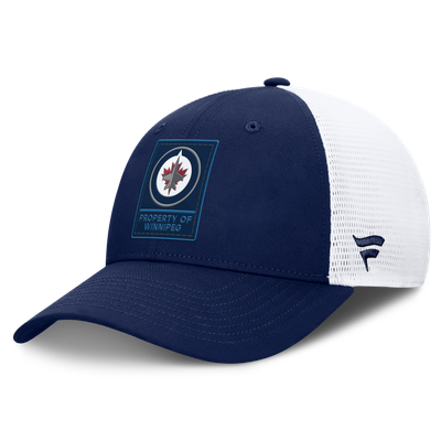 Casquette ajustable à dos en maille Winnipeg Jets Fanatics Authentic Pro Train - Bleu marine