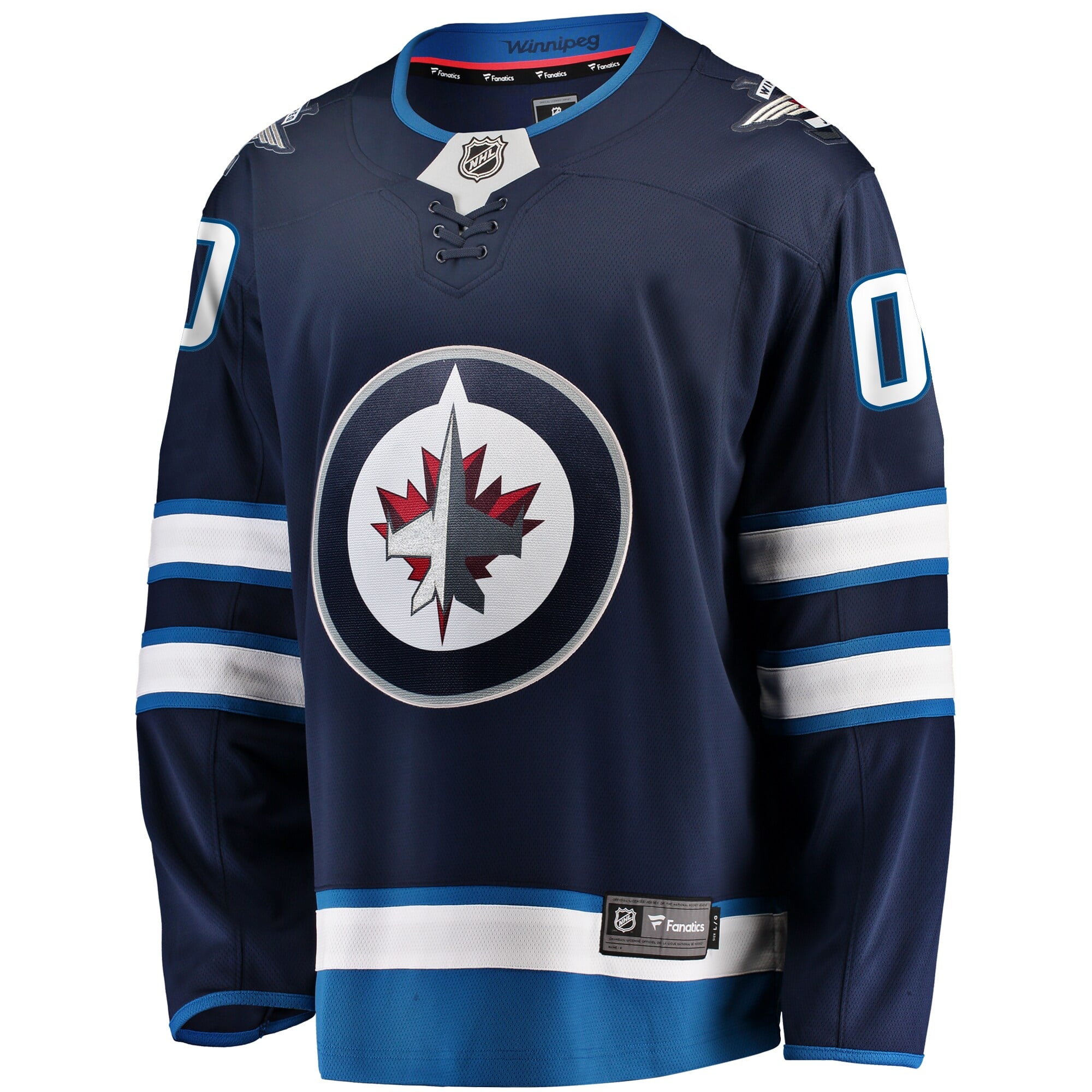 Fanatics Branded Navy Winnipeg Jets Breakaway - Maillot personnalisé