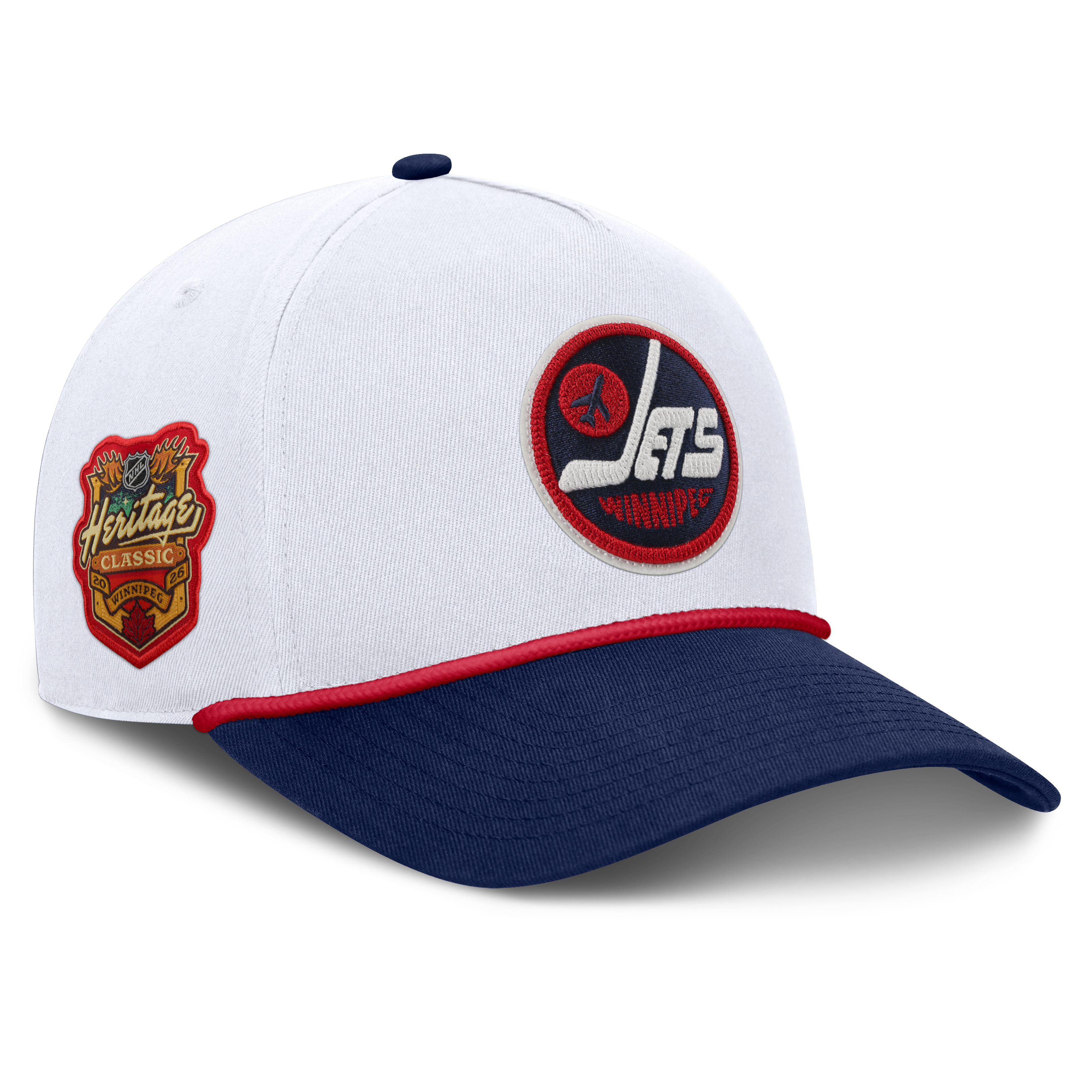 Men's Fanatics  White Winnipeg Jets 2026 NHL Heritage Classic A-Frame Adjustable Hat
