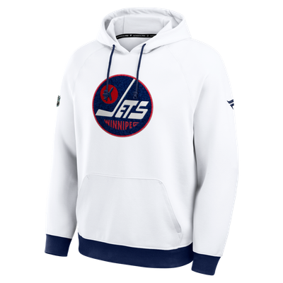 Men's Winnipeg Jets  Fanatics White 2026 NHL Heritage Classic Authentic Pro Tri-Blend Knit Hoodie