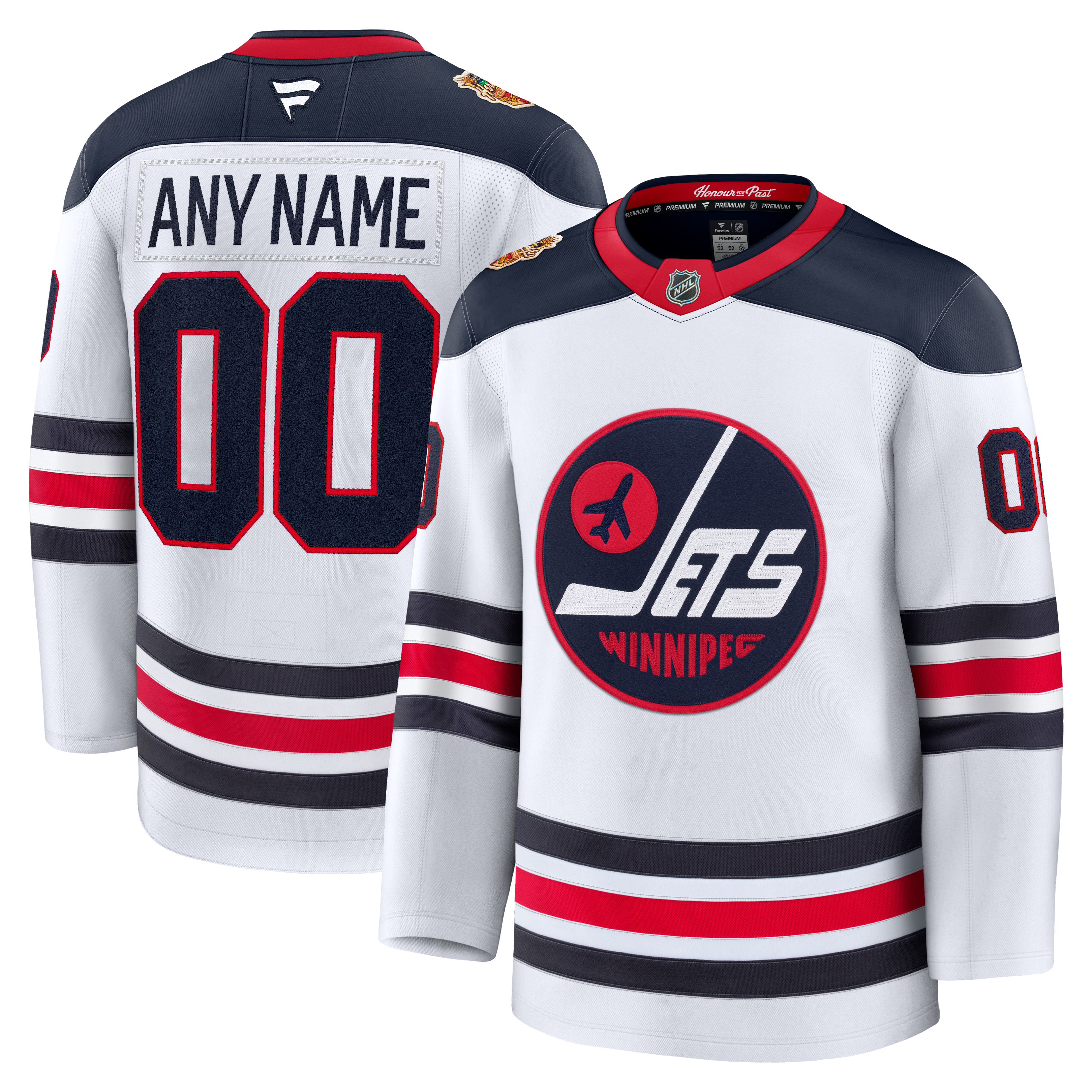 Maillot personnalisé haut de gamme blanc Fanatics des Jets Winnipeg pour la Classique Héritage LNH 2026
