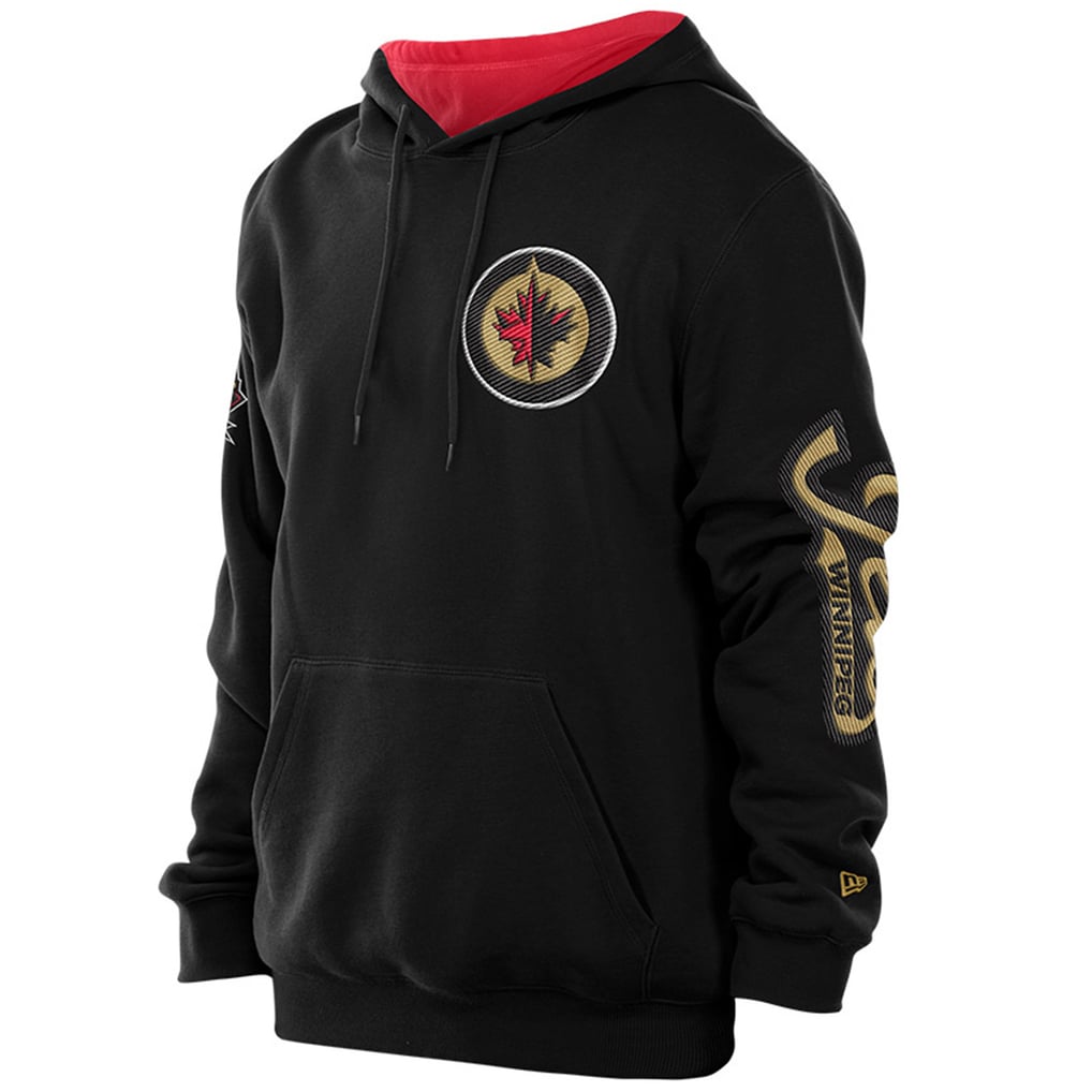Sweat à capuche noir New Era pour homme des Jets de Winnipeg, Fête du Canada