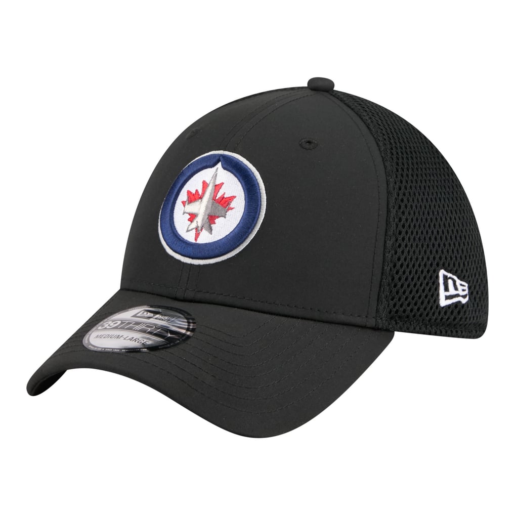 Casquette Flex New Era 39THIRTY à logo noir des Jets de Winnipeg pour homme