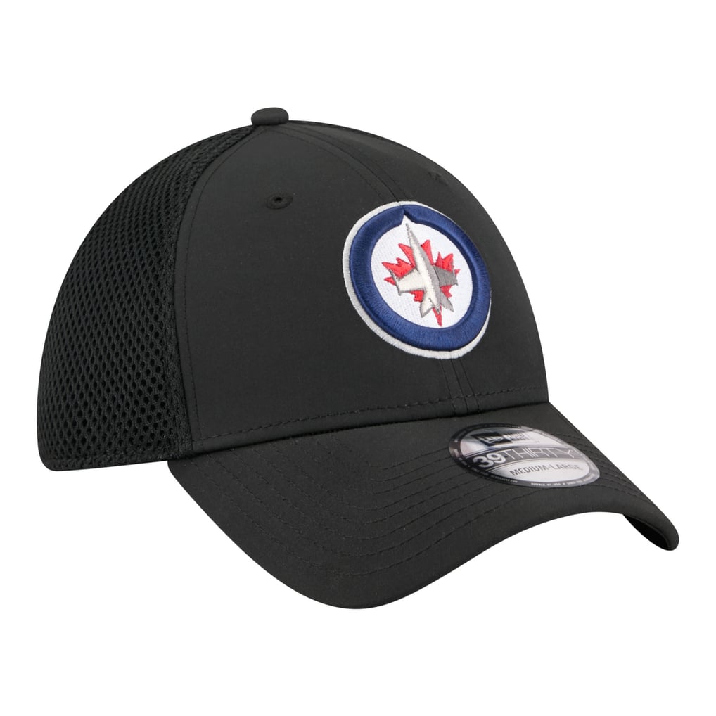 Casquette Flex New Era 39THIRTY à logo noir des Jets de Winnipeg pour homme