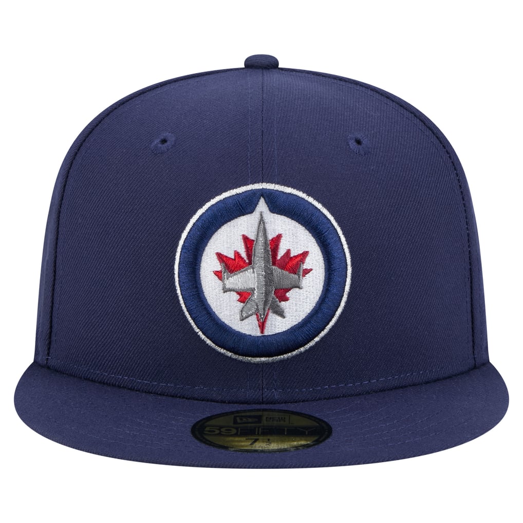 Casquette ajustée New Era 59FIFTY bleu marine des Jets de Winnipeg pour homme