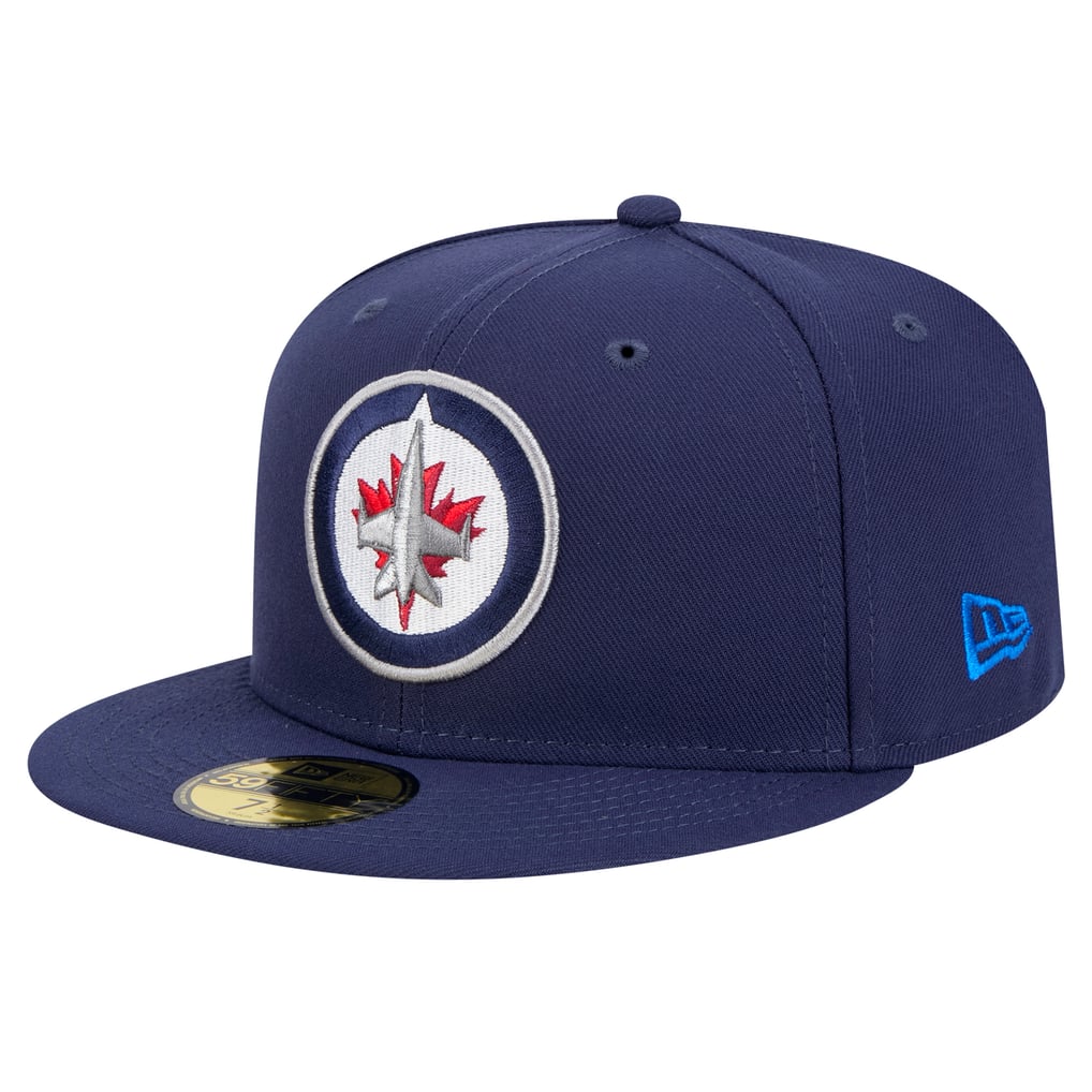 Casquette ajustée New Era Core 59FIFTY bleu marine pour homme, Jets de Winnipeg