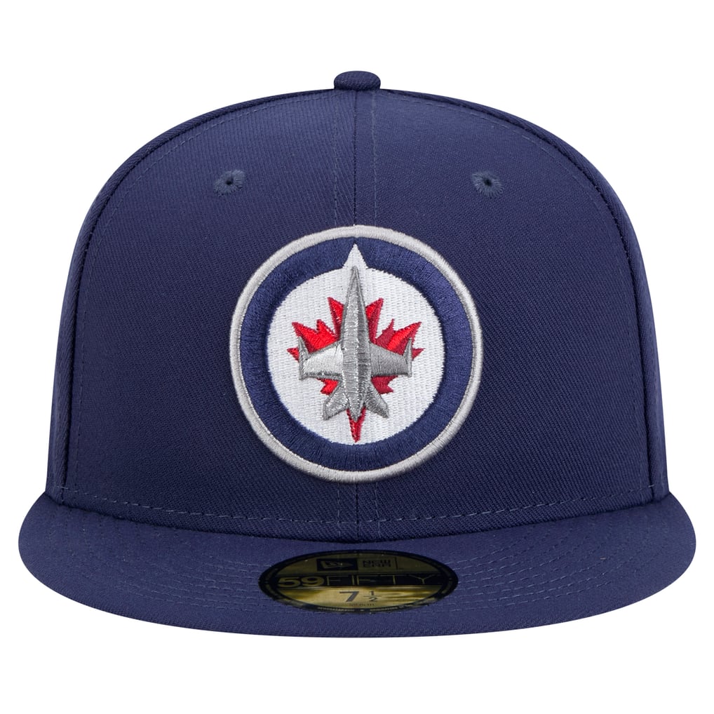 Casquette ajustée New Era Core 59FIFTY bleu marine pour homme, Jets de Winnipeg