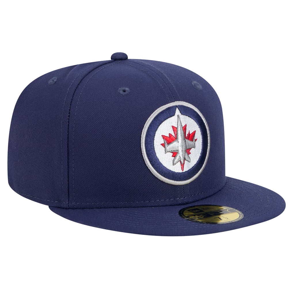 Casquette ajustée New Era Core 59FIFTY bleu marine pour homme, Jets de Winnipeg