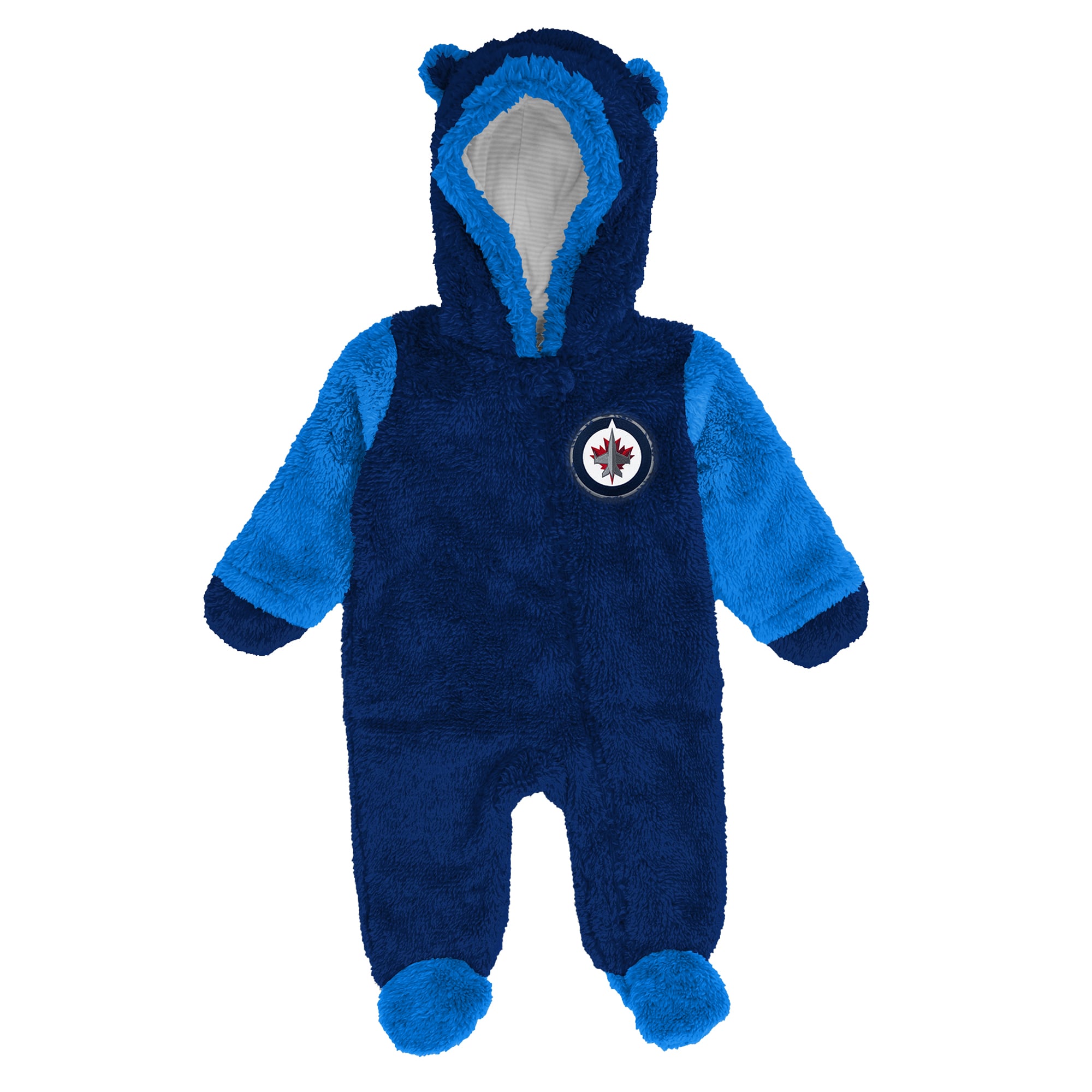 Grenouillère polaire zippée Outerstuff bleu marine Winnipeg Jets pour nouveau-né et nourrisson