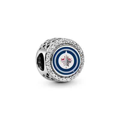 Winnipeg Jets Pandora Color Button Charm