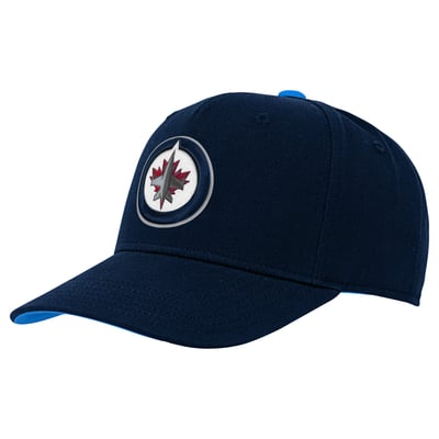 Casquette pré-courbée à pression Outerstuff des Jets de Winnipeg pour enfants d'âge préscolaire - Bleu marine