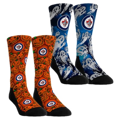  Winnipeg Jets Rock Em Unisex Halloween Crew Socks 2-Pack Set - Orange