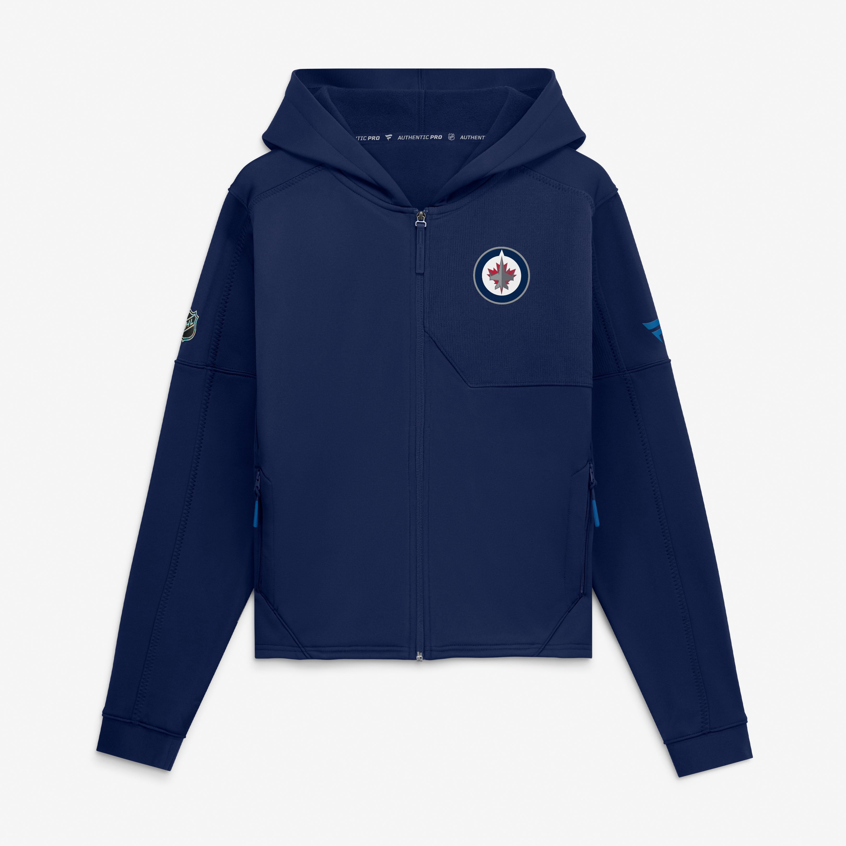 Women's Fanatics Navy Winnipeg Jets Authentic Pro Rink Full-Zip Hoodie