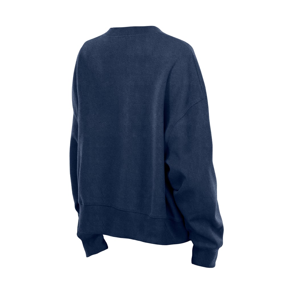 Sweat-shirt court à manches dolman bleu marine pour femme des Jets de Winnipeg New Era, délavé minéral
