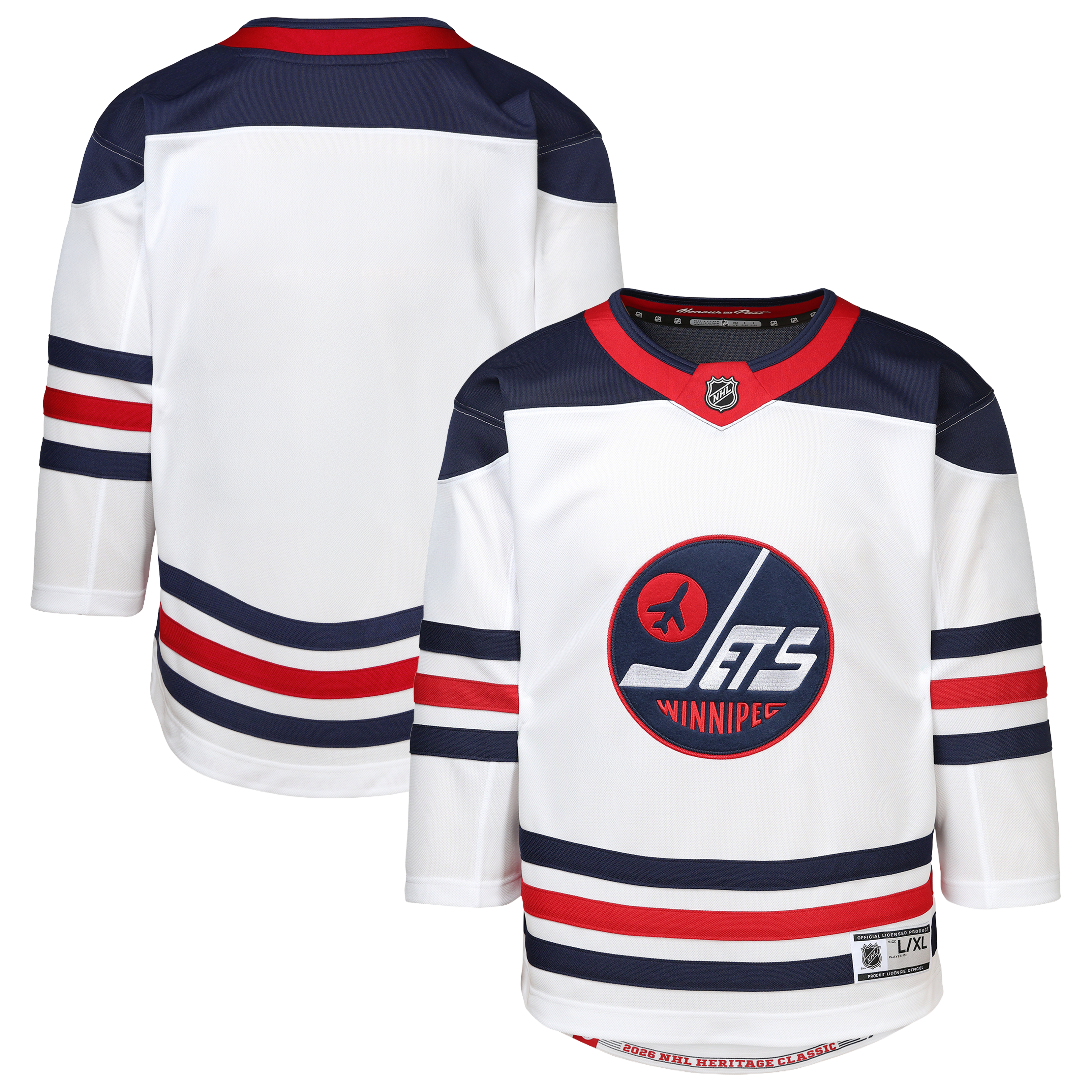 Youth Fanatics White Winnipeg Jets 2026 NHL Heritage Classic Jersey