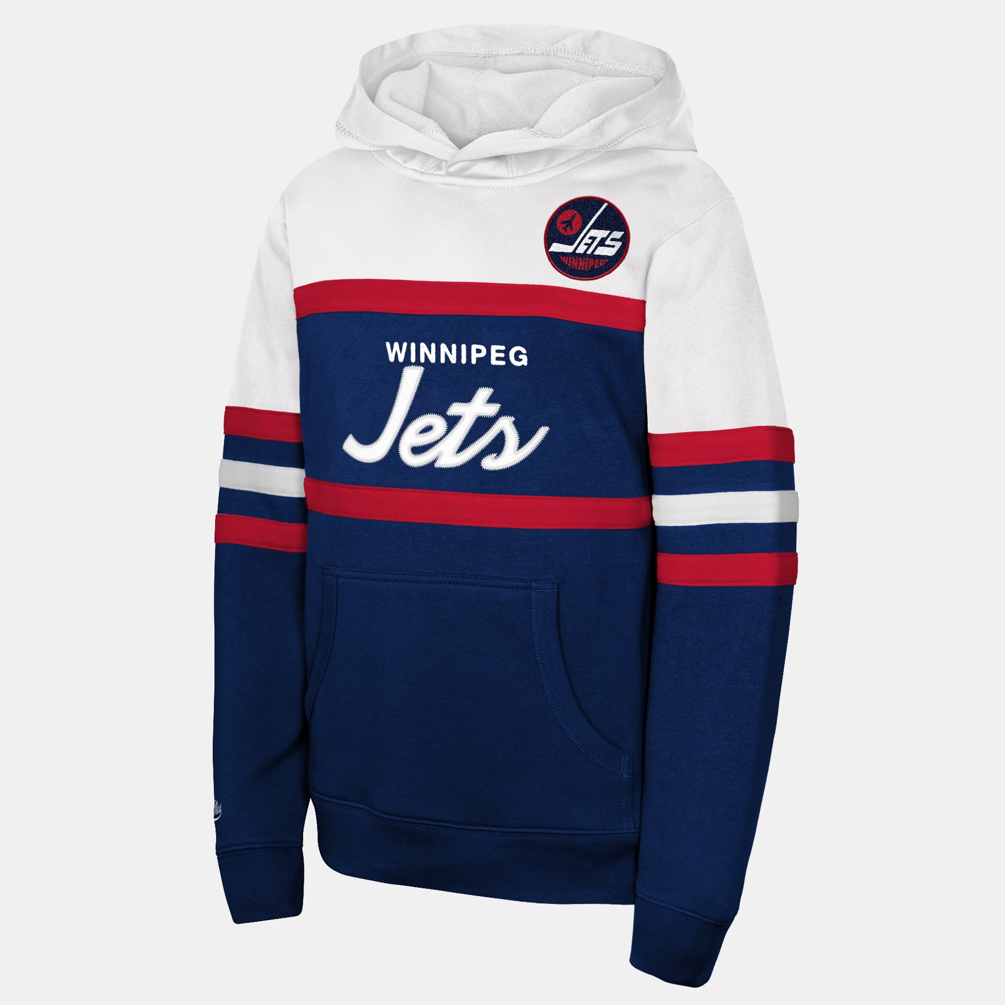 Youth Mitchell & Ness Navy Winnipeg Jets Head Coach Hoodie