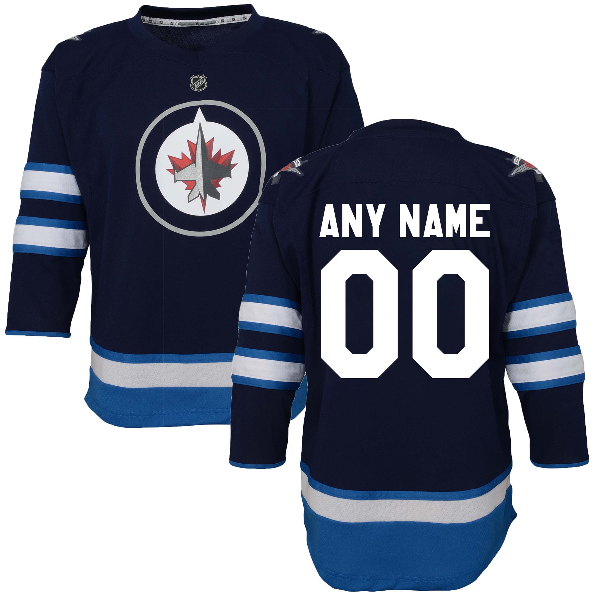 Jeunesse Marine Winnipeg Jets 2020/21 Domicile - Réplique de maillot personnalisé