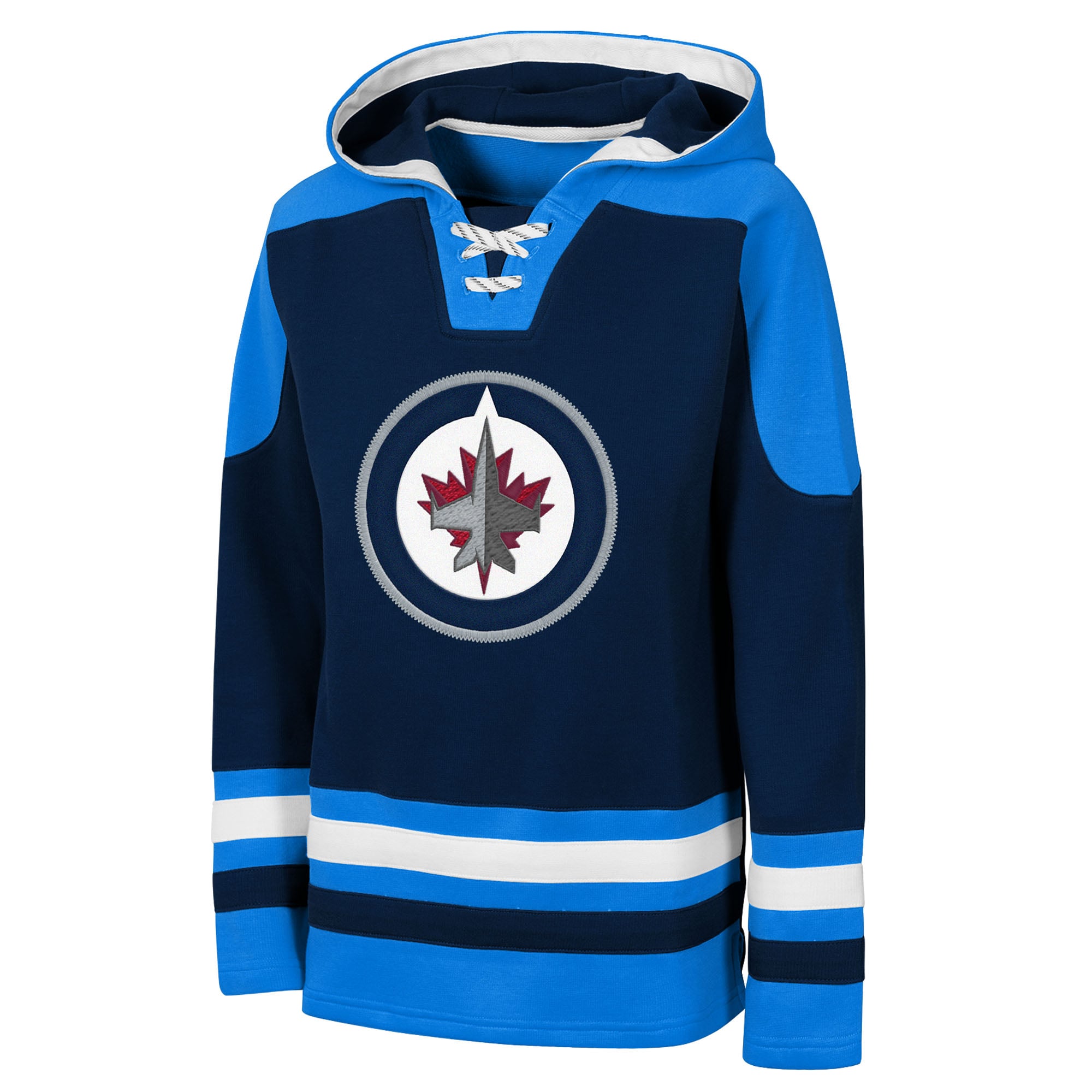 Sweat à capuche lacets Youth Outerstuff Navy Winnipeg Jets Ageless Must Have