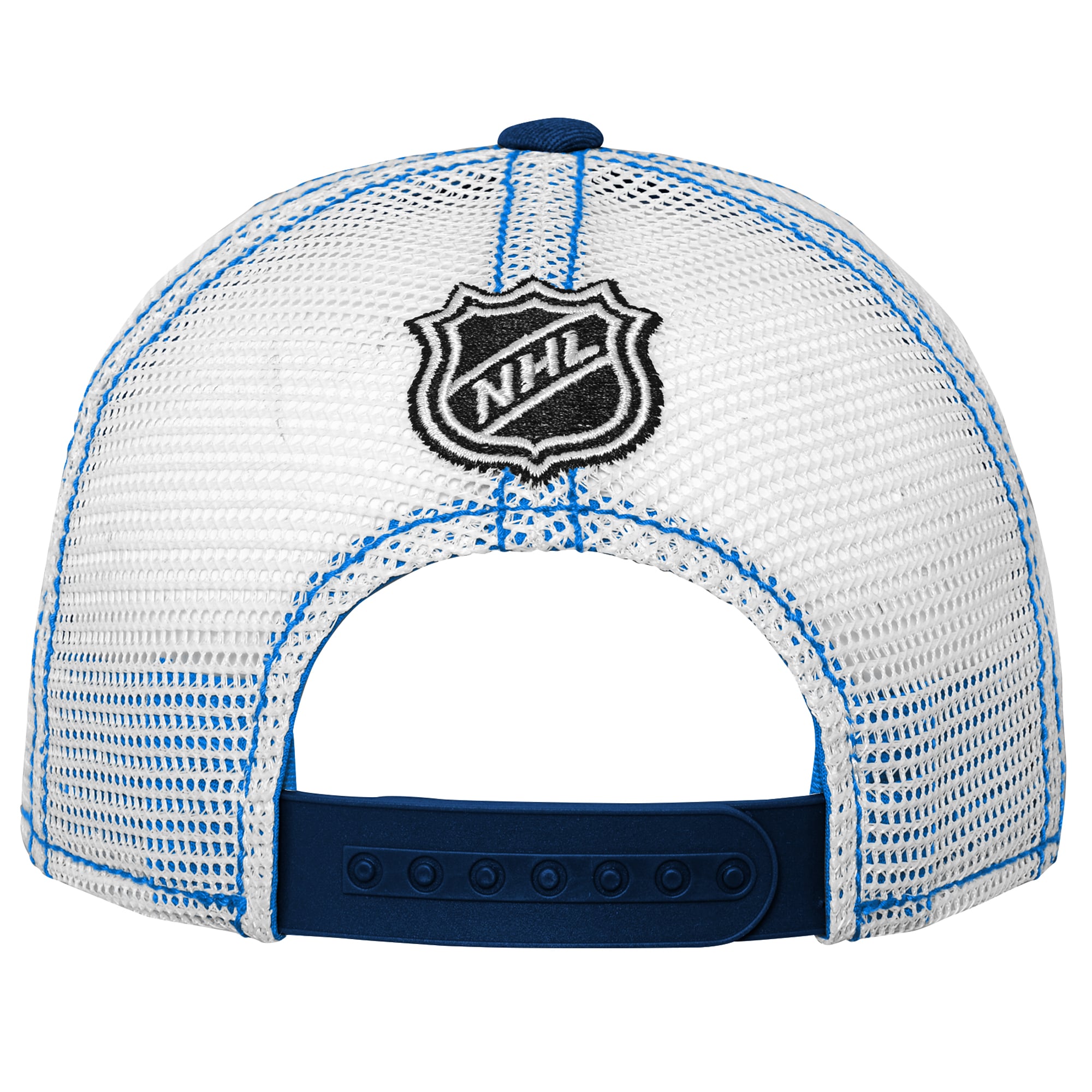 Casquette ajustable à dos en filet bleu marine Outerstuff pour jeunes des Jets de Winnipeg