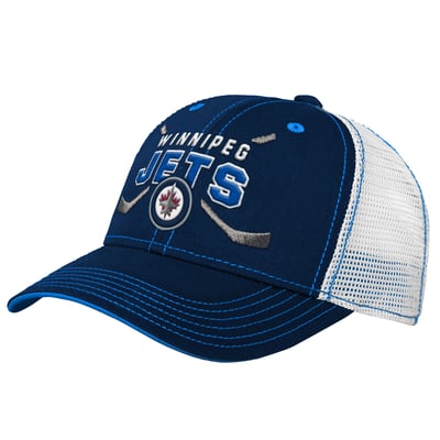 Casquette ajustable à dos en maille pour jeunes Winnipeg Jets Outerstuff - Bleu marine