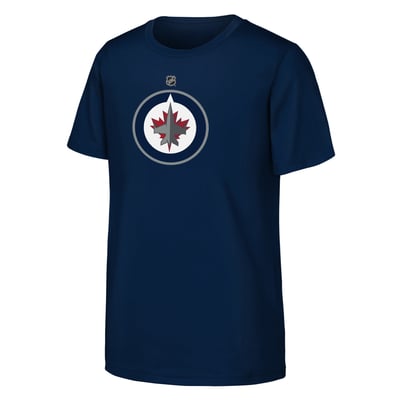 Youth Winnipeg Jets Outerstuff Navy Primary Logo T-Shirt