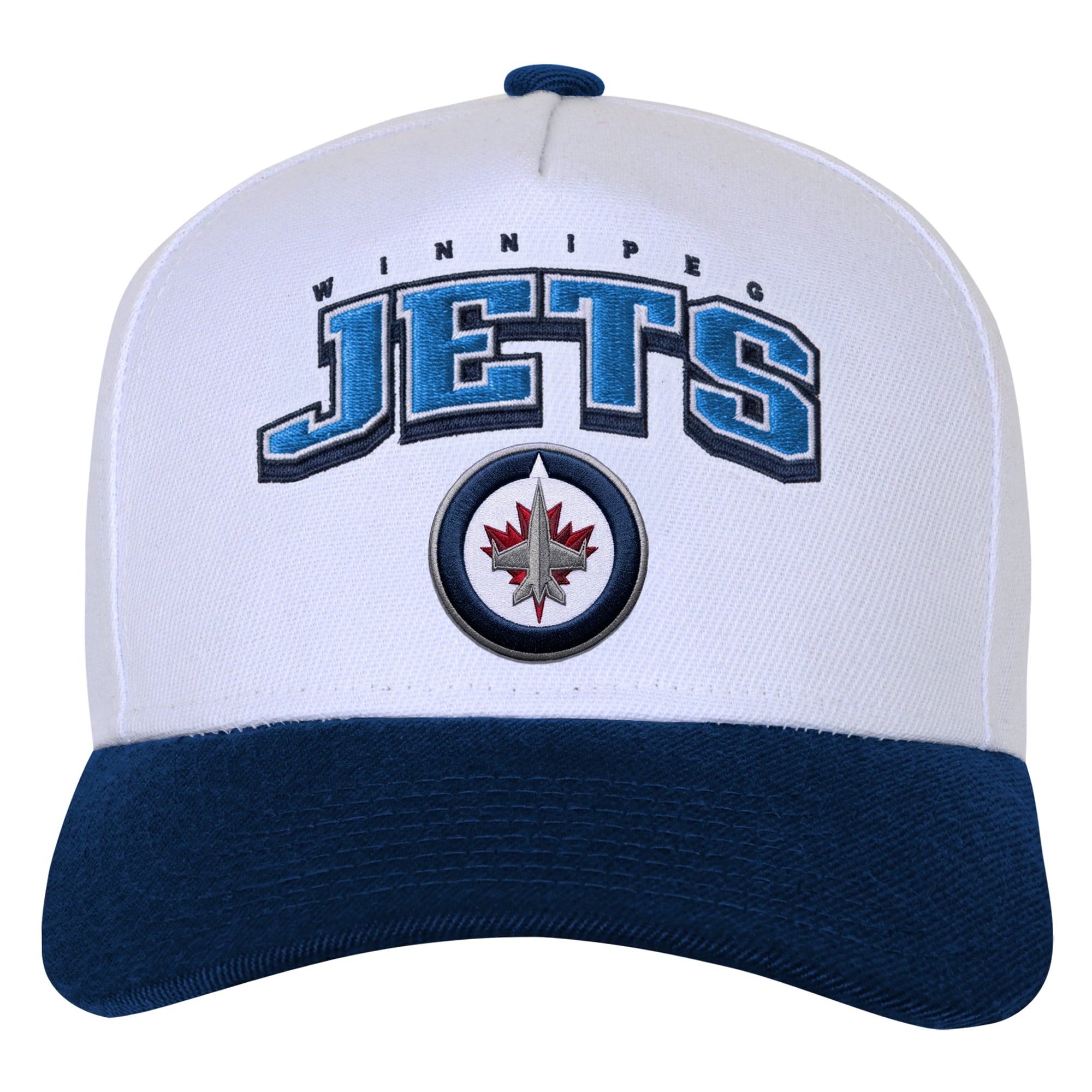 Casquette snapback blanche Outerstuff Youth Winnipeg Jets Puff Wordmark