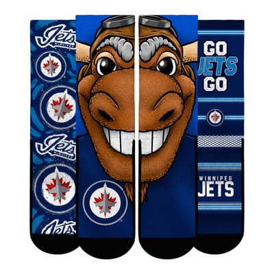  Winnipeg Jets Rock Em Youth Fan Favorites Three-Pack Crew Socks Set - Navy