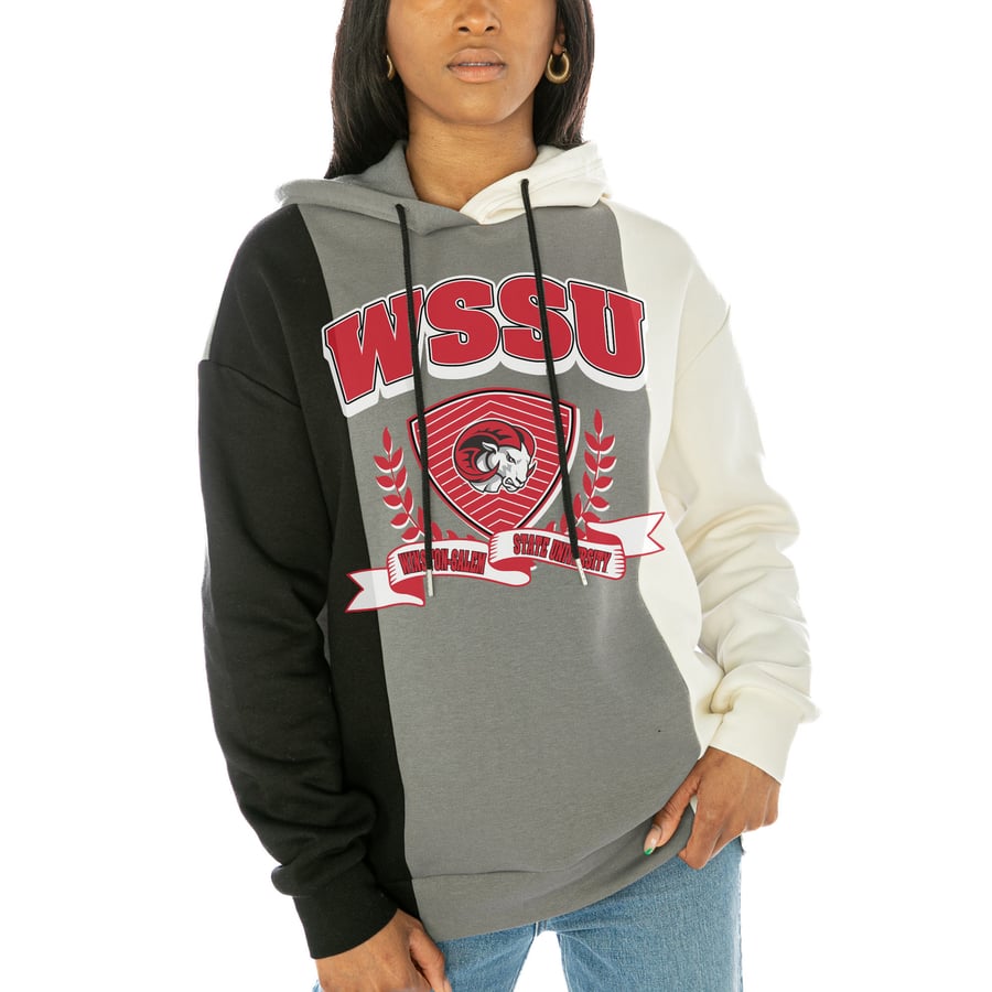 Women's Gameday Couture Black Winston-Salem State Rams Hall Of Fame Color  Block Pullover Hoodie