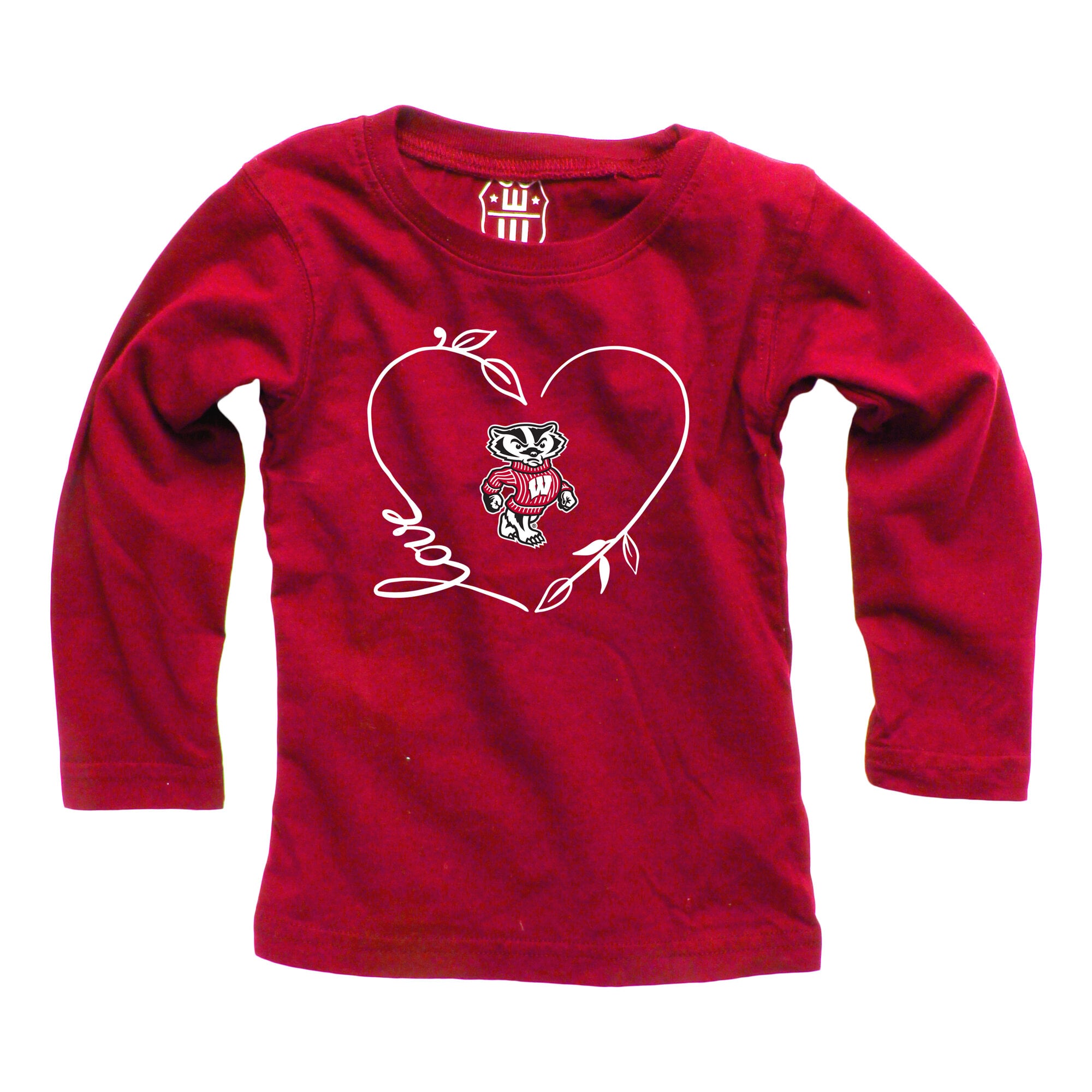 Ensemble haut à manches longues et pantalon pour bébé fille Wes & Willy Red Wisconsin Badgers