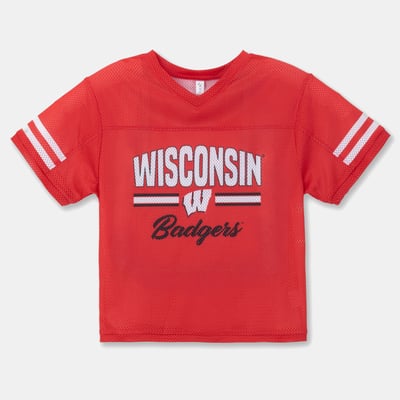 Wisconsin Badgers ZooZatz Girls Youth Mesh Jersey T-Shirt - Red