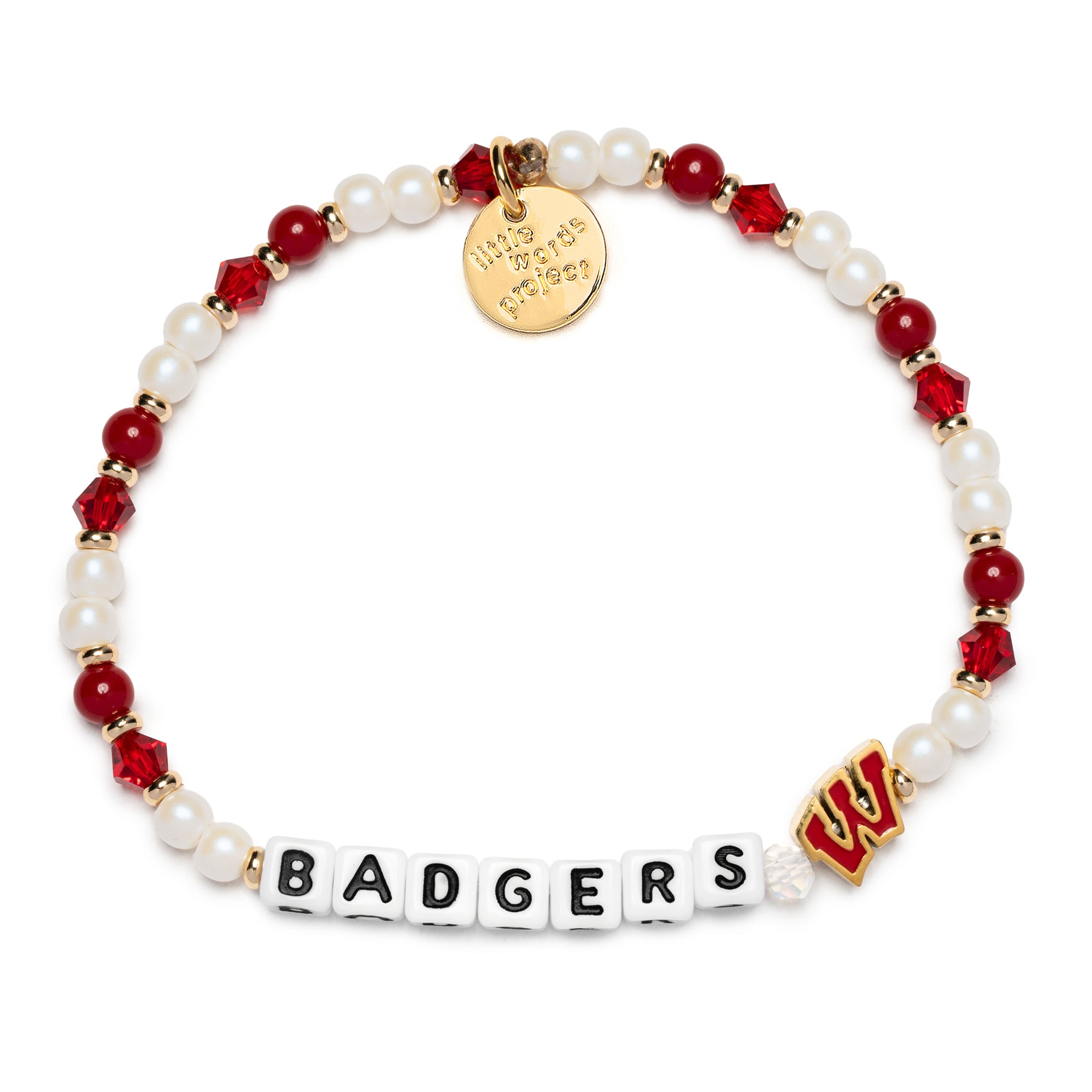 Little Words Project Wisconsin Badgers Beaded Word Bracelet