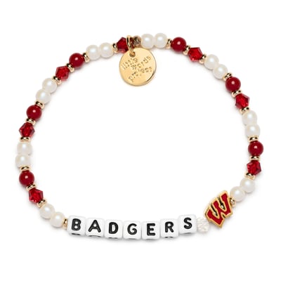 Little Words Project Wisconsin Badgers Beaded Word Bracelet
