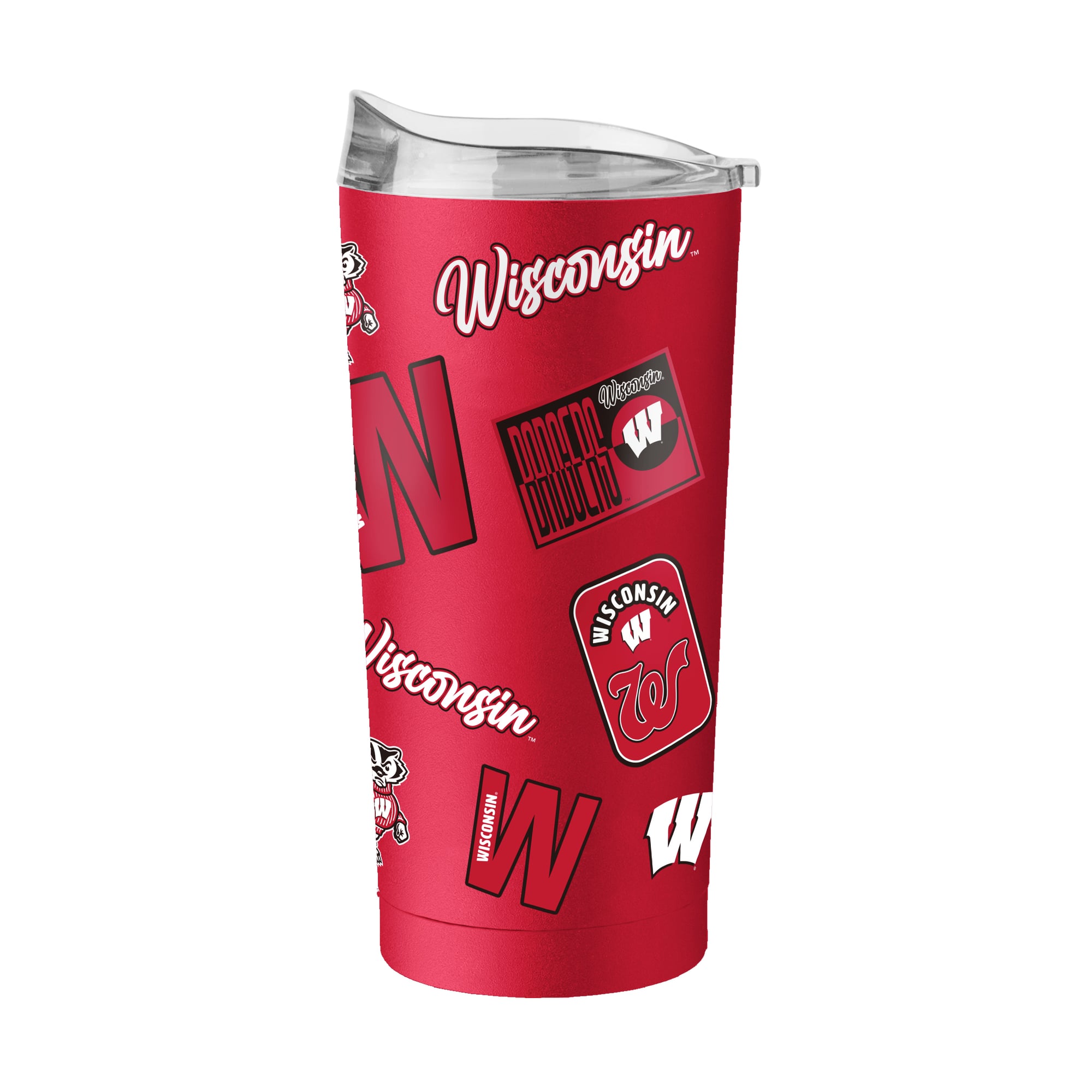 Gobelet isotherme Logo Brands Wisconsin Badgers 20 oz Dreamweave à revêtement en poudre