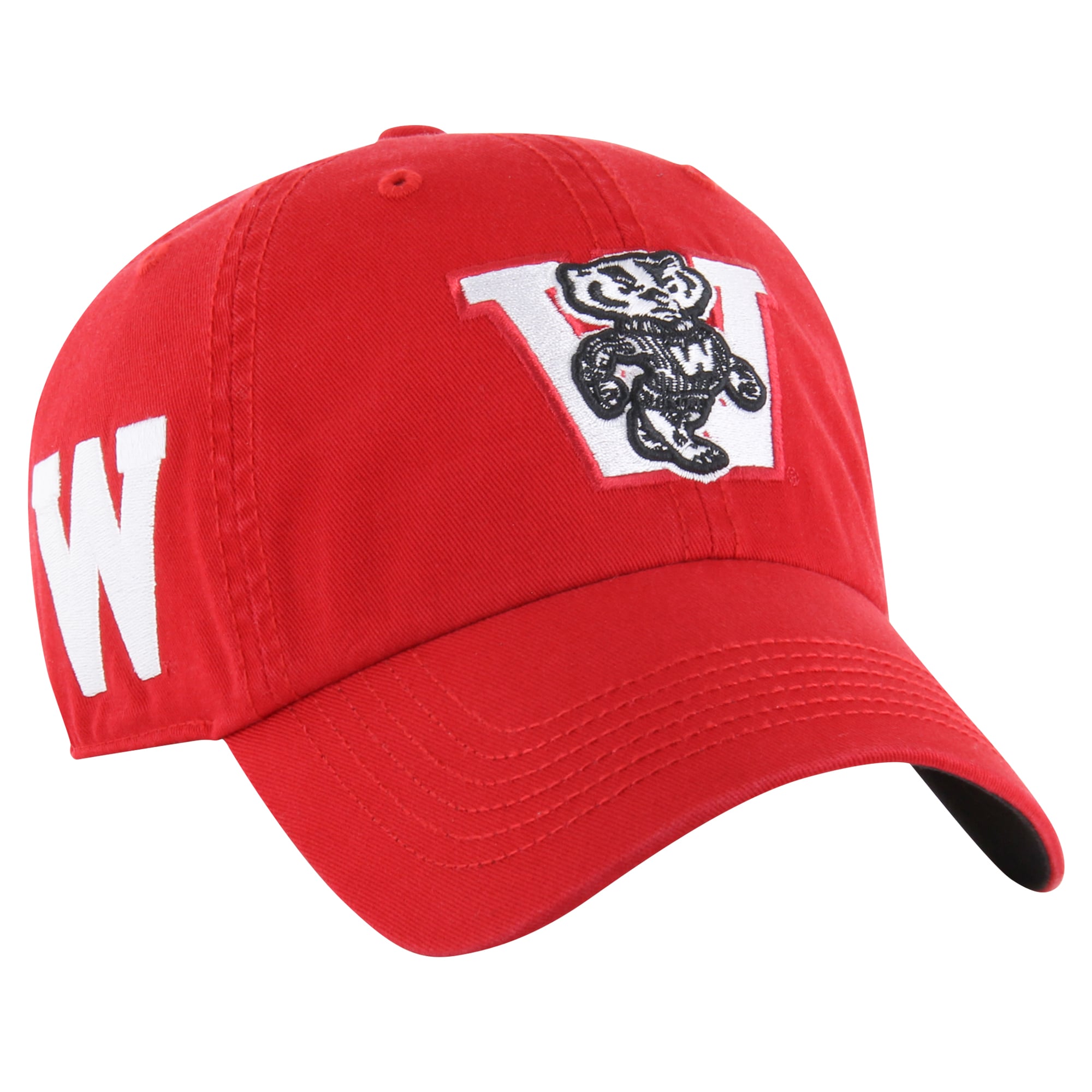 Vintage Wisconsin Badger Snapback Hat Cap Colorblock Embroidered American Needle Vintage Wisconsin Badgers ToW Bolt Snapback College Hat  main image 4