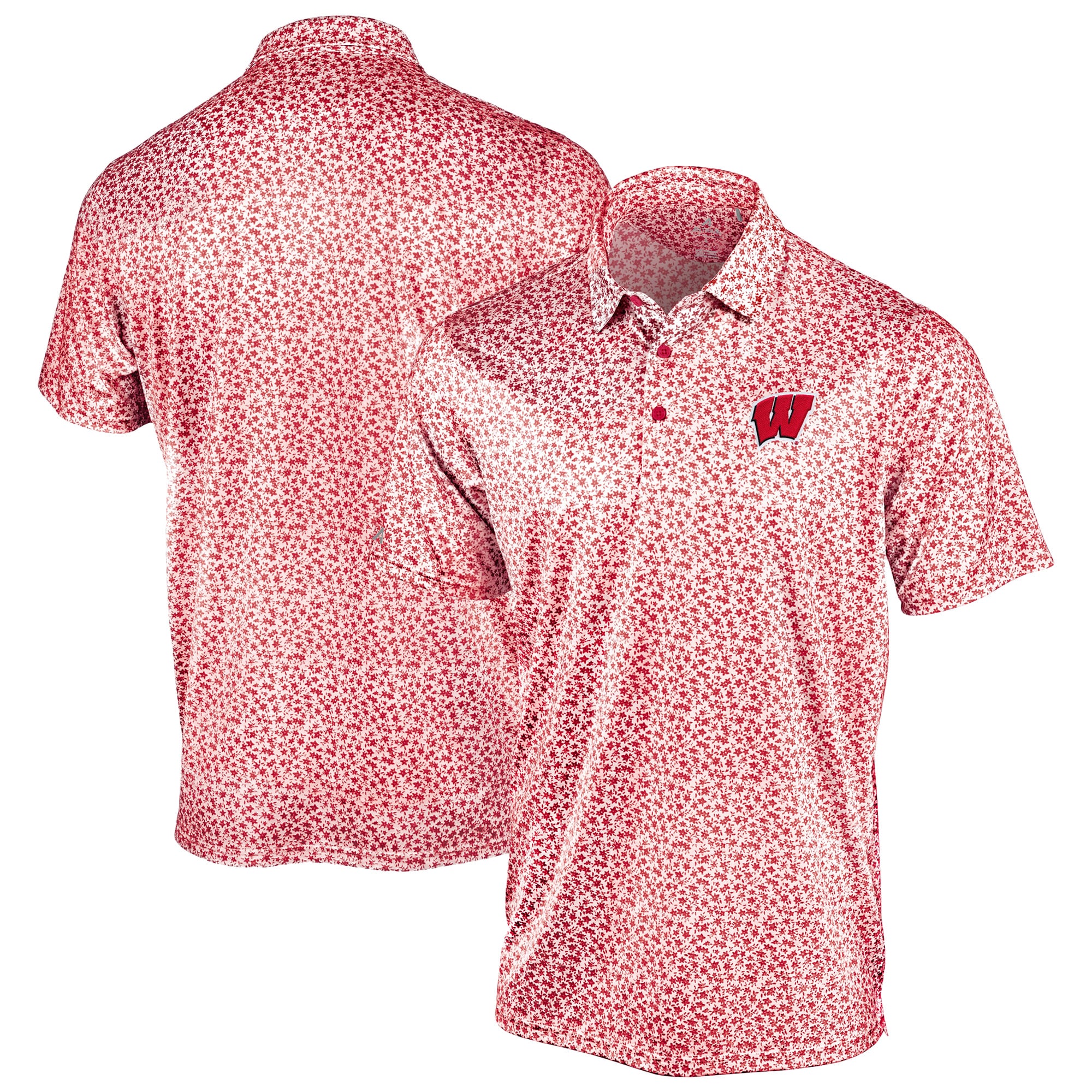 Polo Antigua rouge Wisconsin Badgers Flourish pour homme