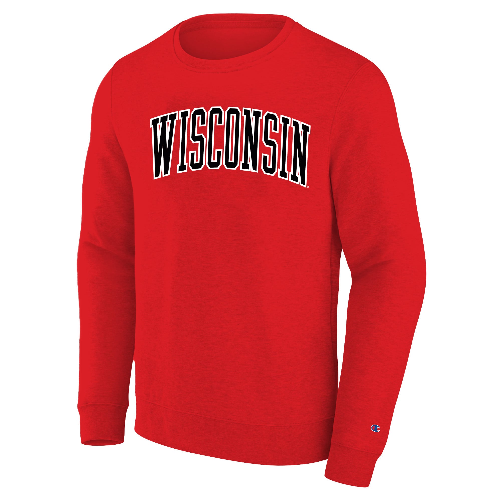 Sweat-shirt Champion rouge Wisconsin Badgers Arch Applique pour hommes grandes tailles