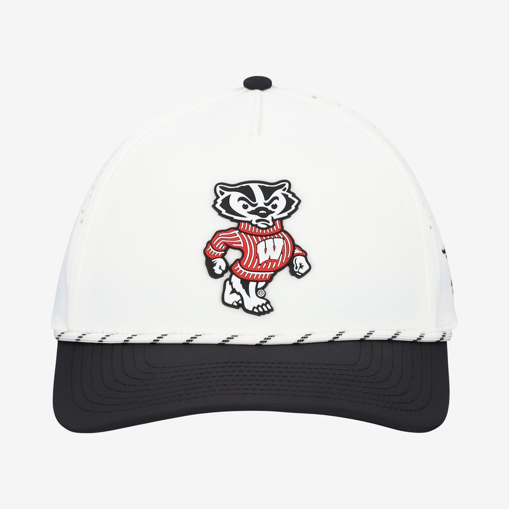 Wisconsin Badgers Branded Bills Classic Adjustable Rope Hat - White/Black